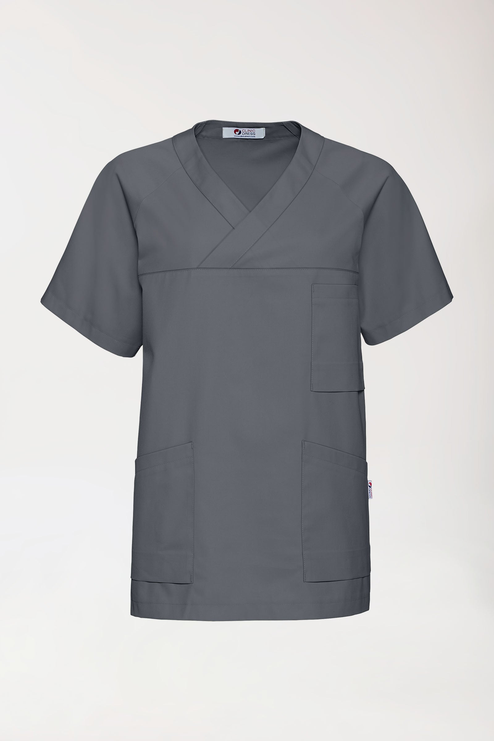 CORE oversteektuniek heren - V-hals steengrijs