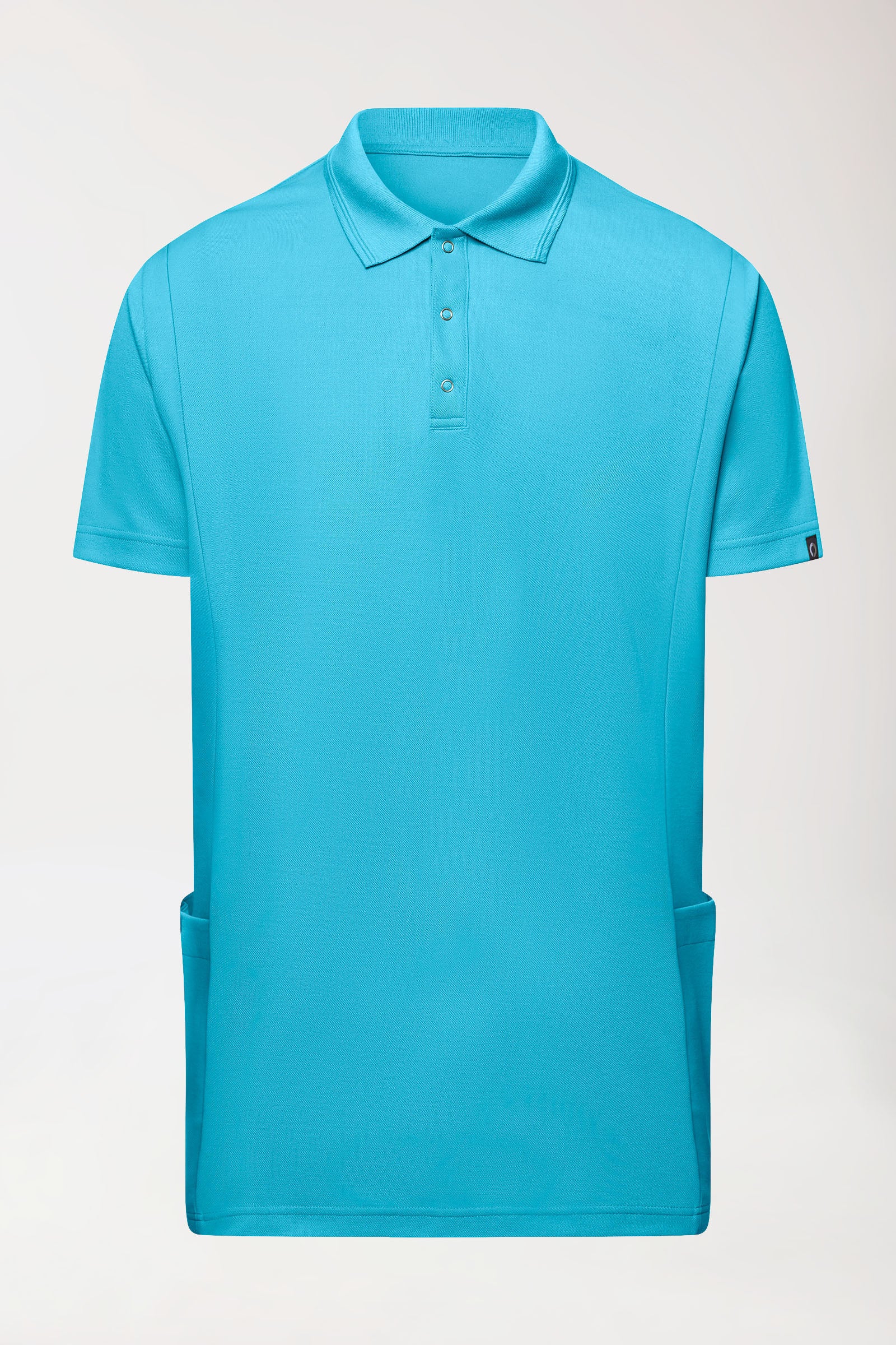 COMFY FLEX Stretch oversteektuniek heren - polokraag turquoise