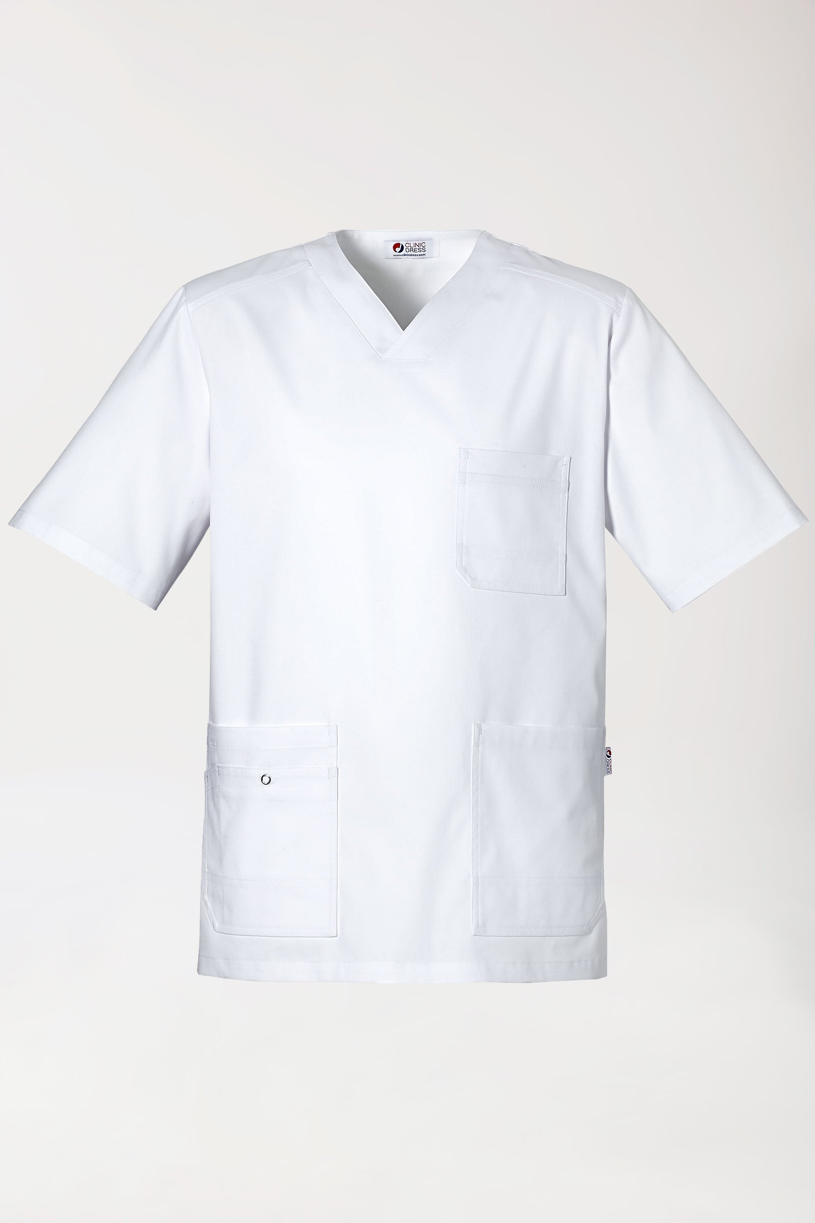 CLINIC STRETCH oversteektuniek heren wit