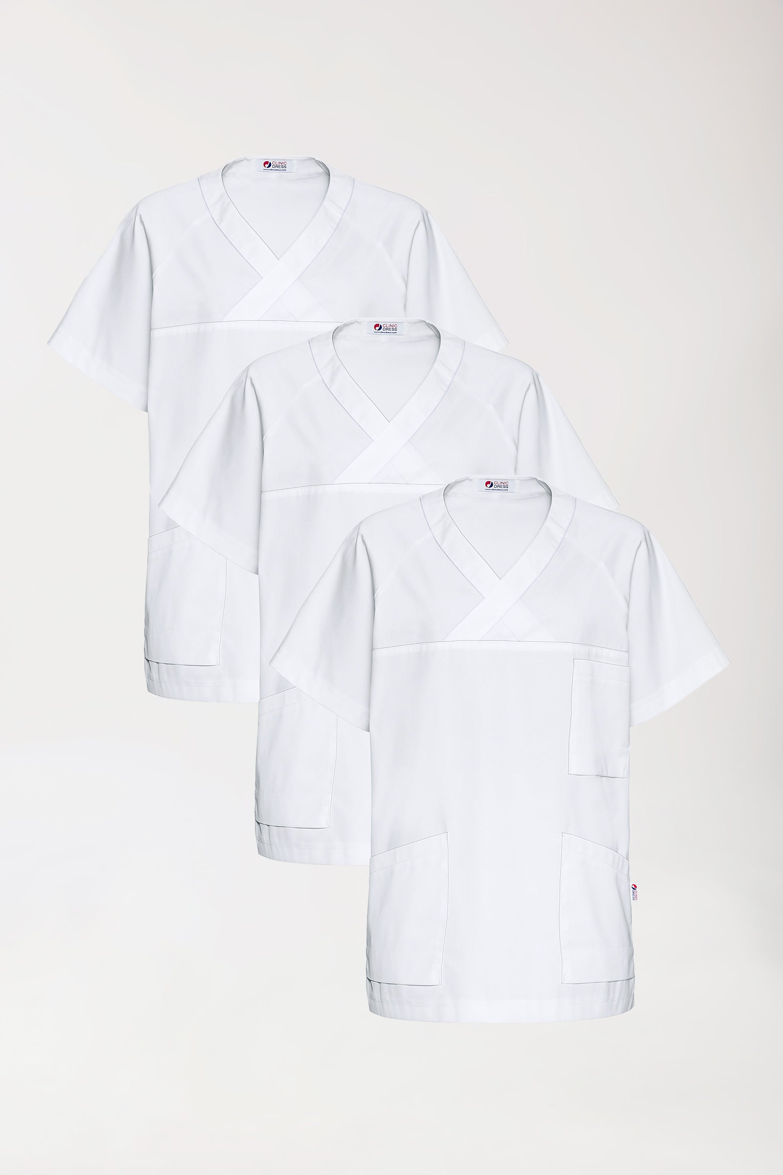 CORE oversteektuniek heren -3-pack- v-hals wit