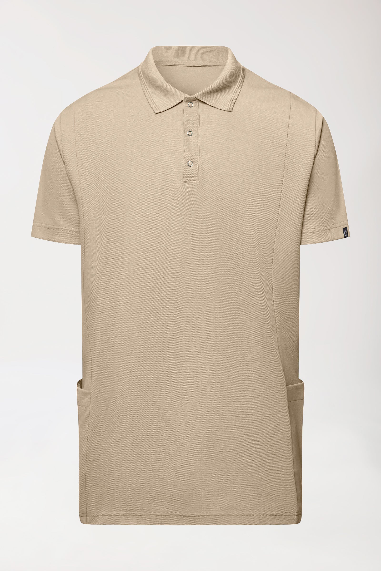 COMFY FLEX Stretch oversteektuniek heren - polokraag zand