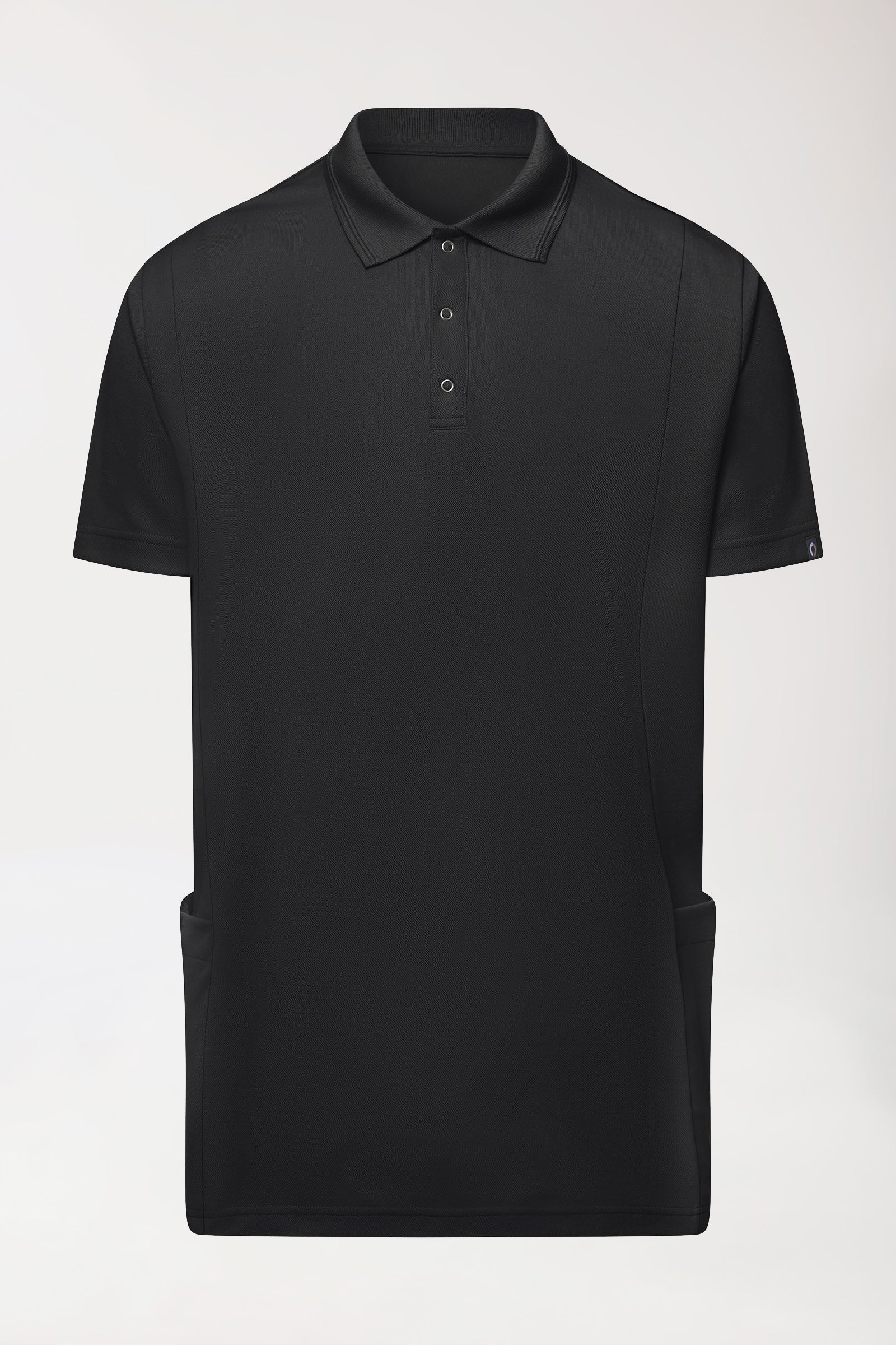 COMFY FLEX Stretch oversteektuniek heren - polokraag zwart