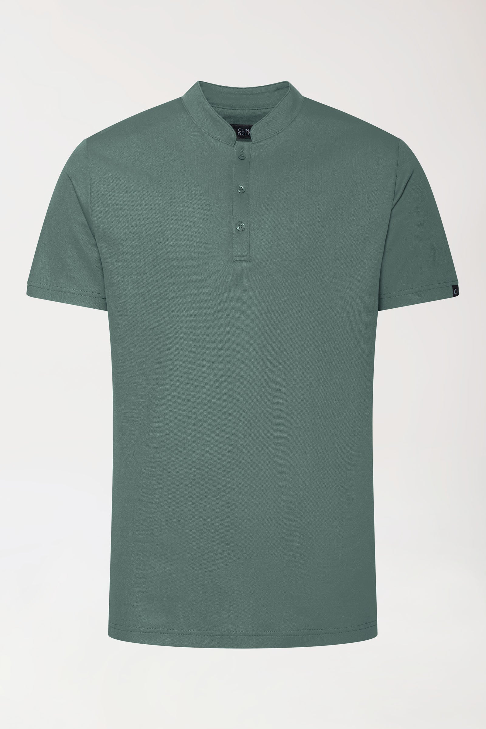 COMFY FLEX stretch shirt heren - opstaande kraag donkergroen