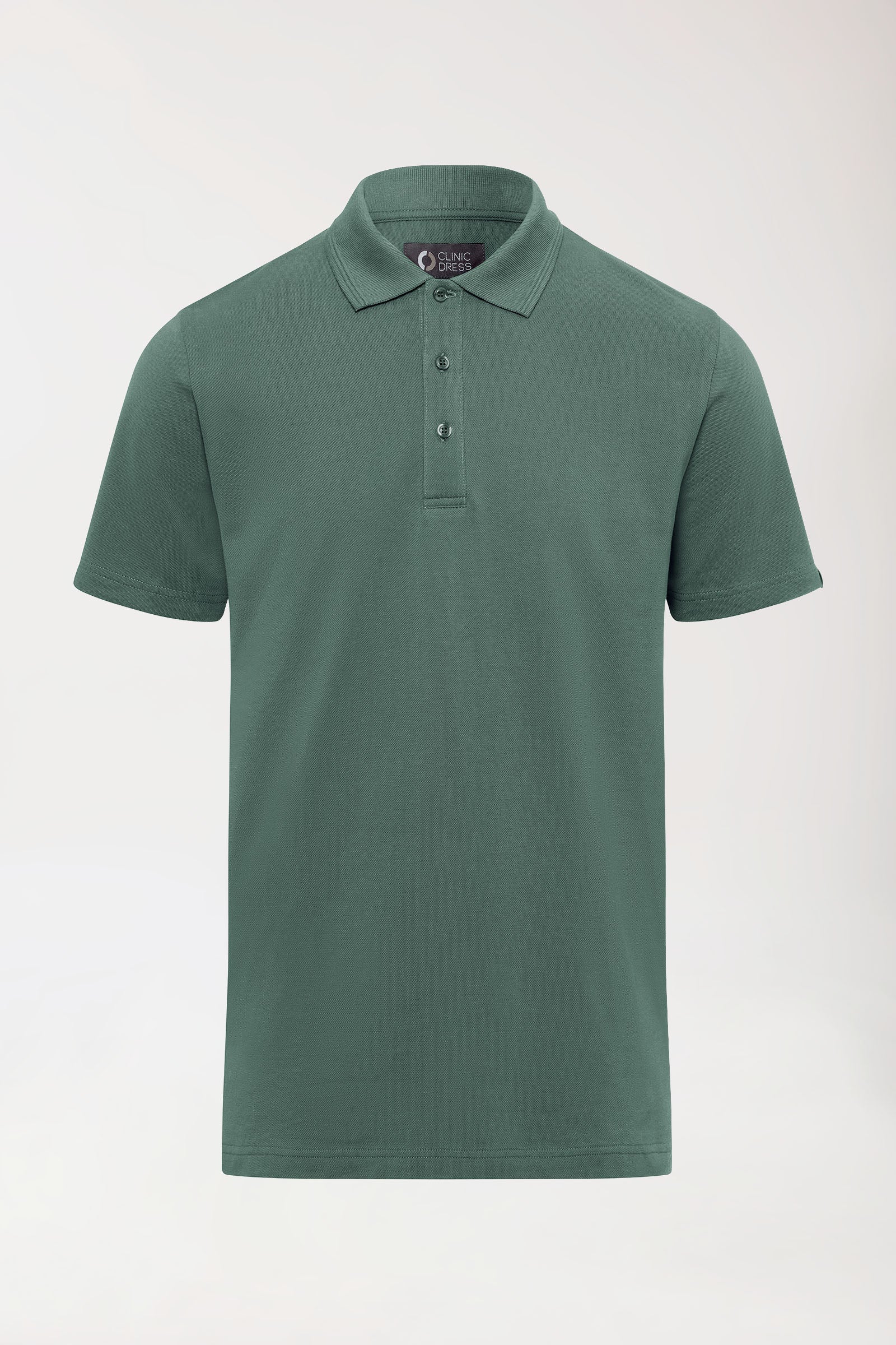COMFY FLEX stretch shirt heren - polokraag donkergroen