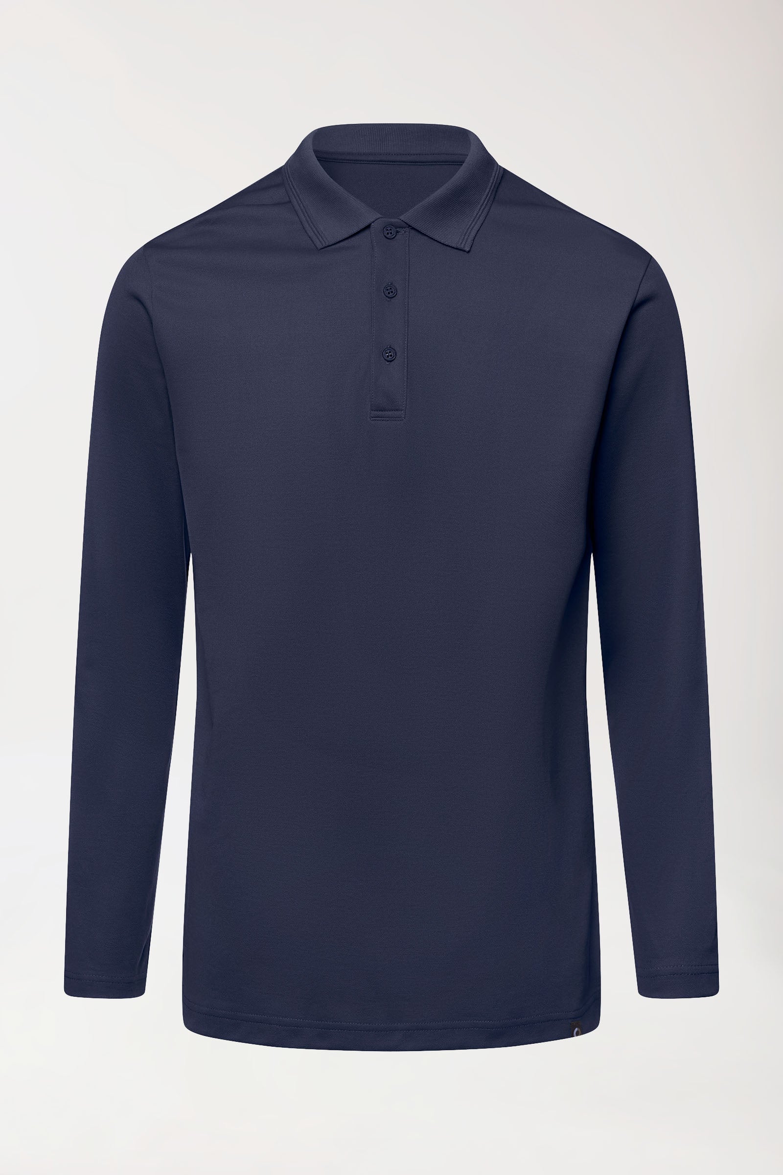 COMFY FLEX stretch longsleeve heren - polokraag navy