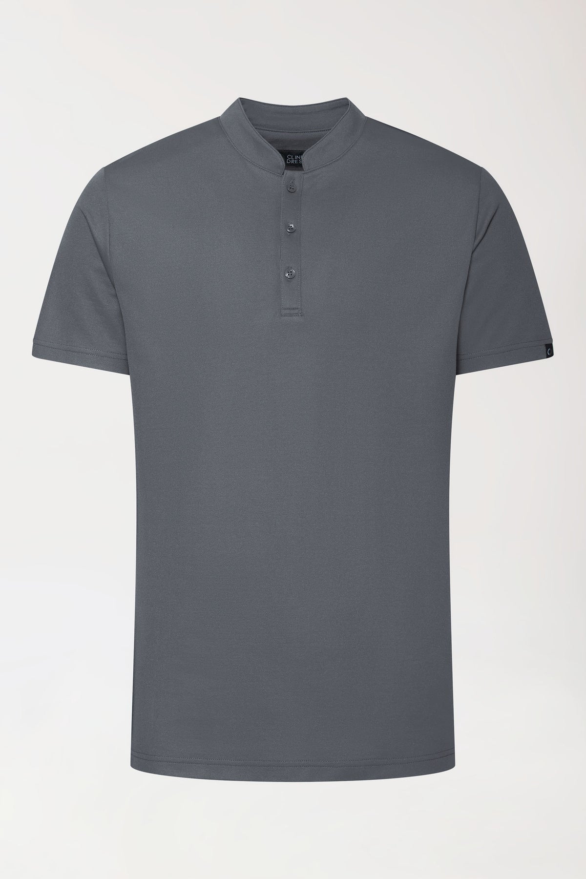 COMFY FLEX stretch shirt heren - opstaande kraag steengrijs