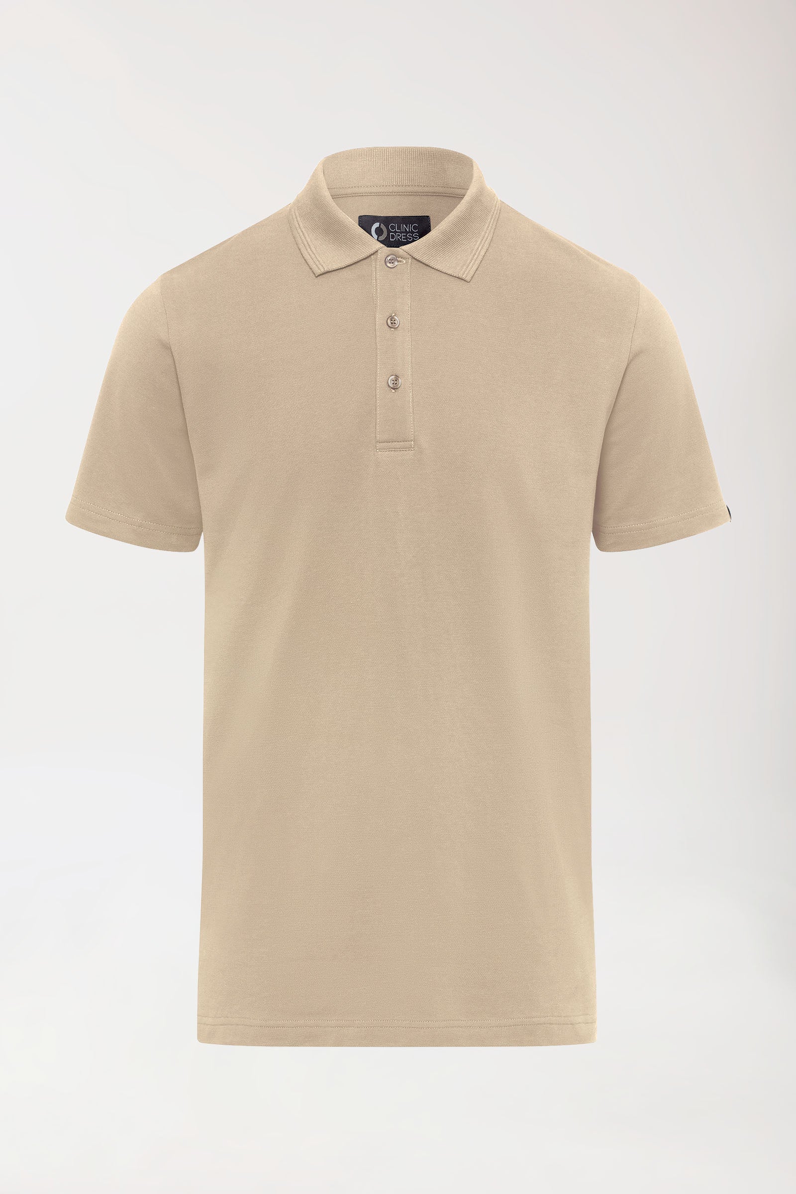 COMFY FLEX stretch shirt heren - polokraag zand