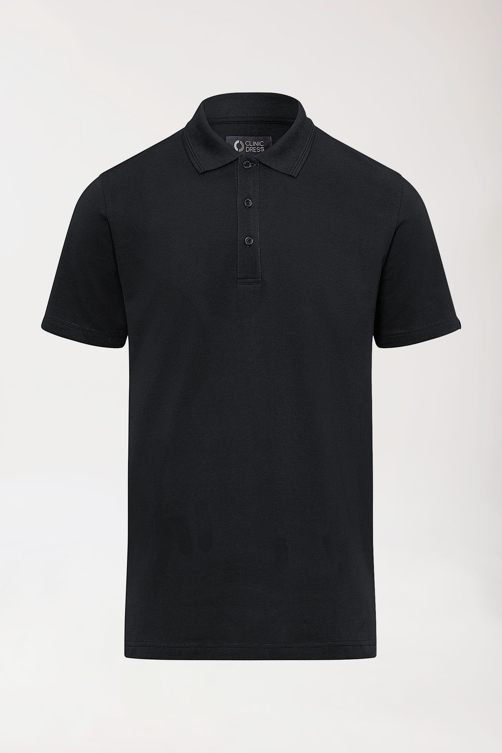COMFY FLEX stretch shirt heren - polokraag zwart