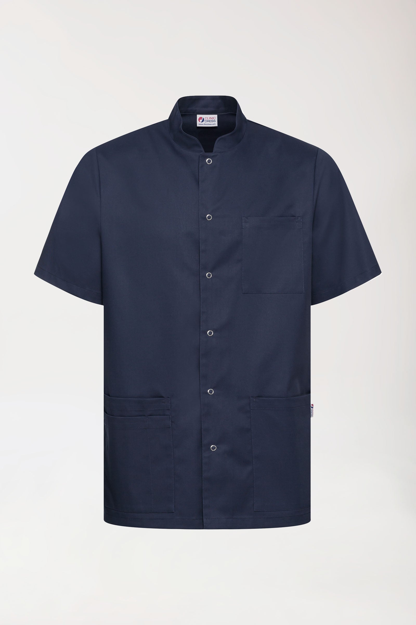 CLINIC STRETCH tuniek heren - doorknoopsluiting navy