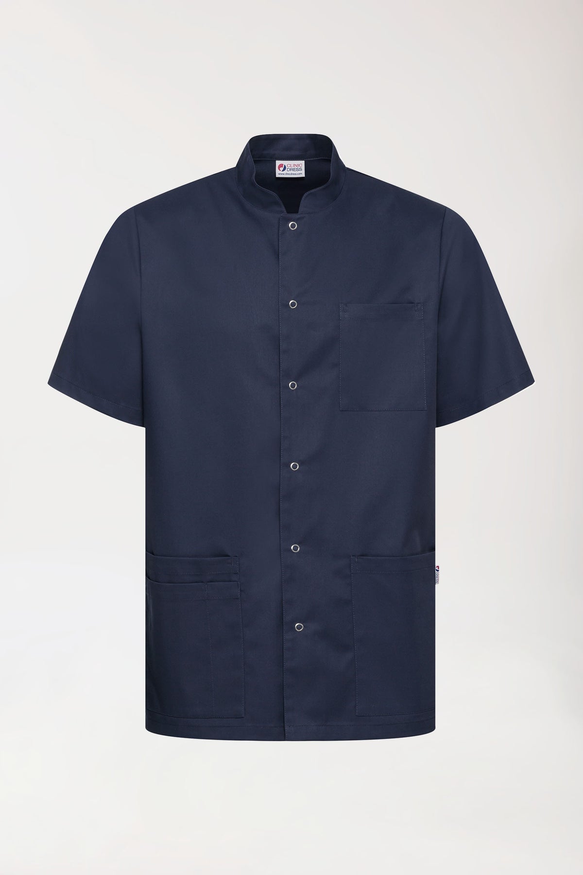 CLINIC STRETCH tuniek heren - doorknoopsluiting navy