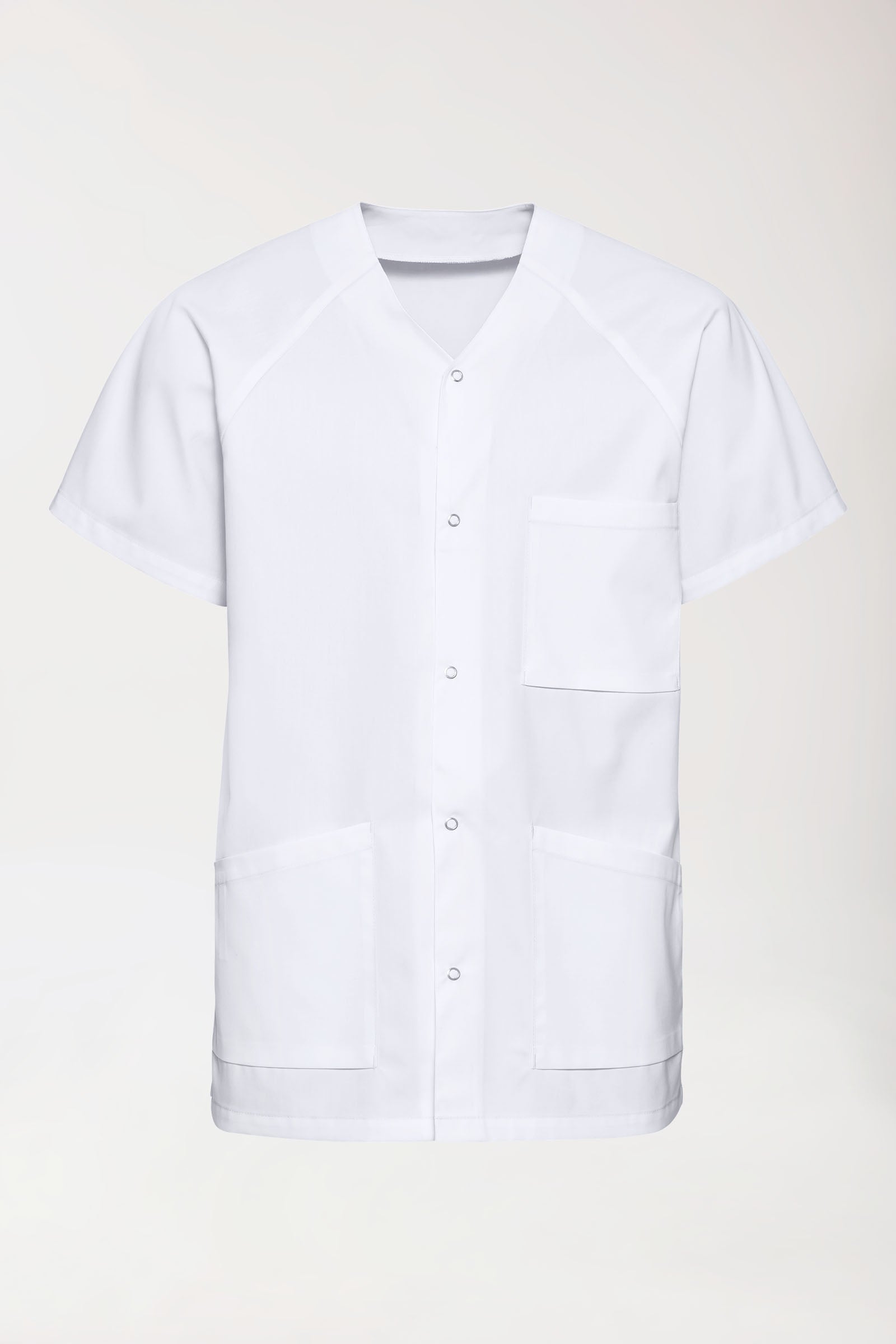 Tuniek-tuniek heren - drukknoopsluiting wit