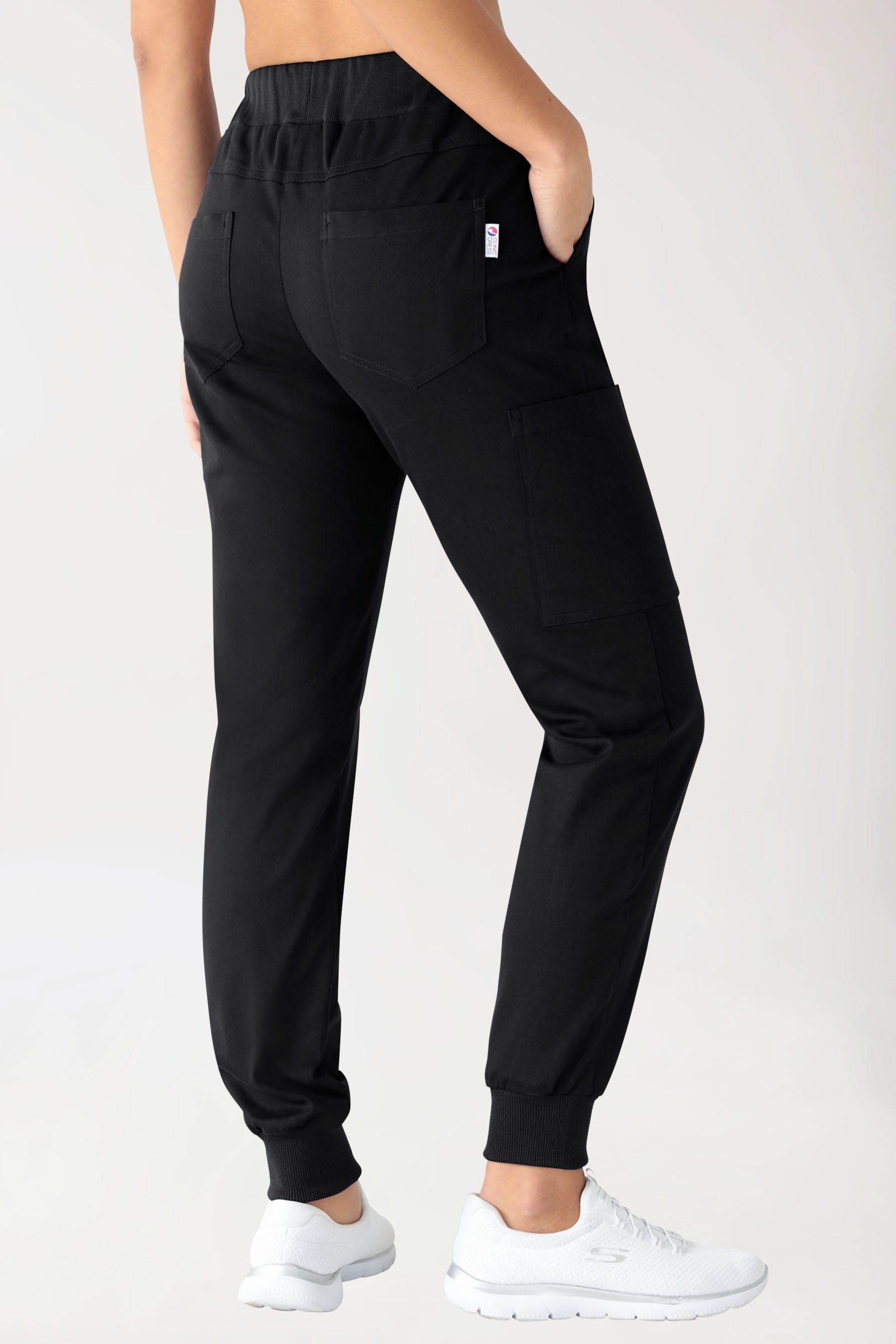 Stretch broek dames - jogpants zwart