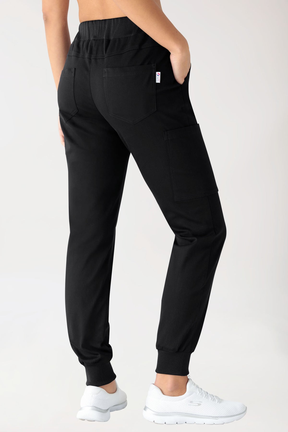 Stretch broek dames - jogpants zwart