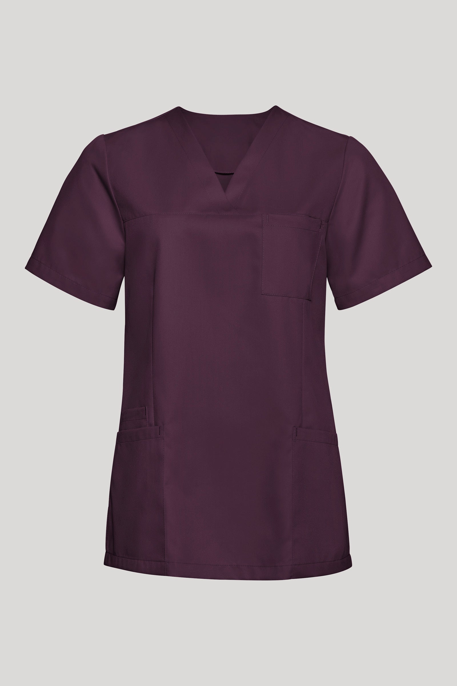 TENCEL™ oversteektuniek dames - V-hals black berry, Voorzijde view