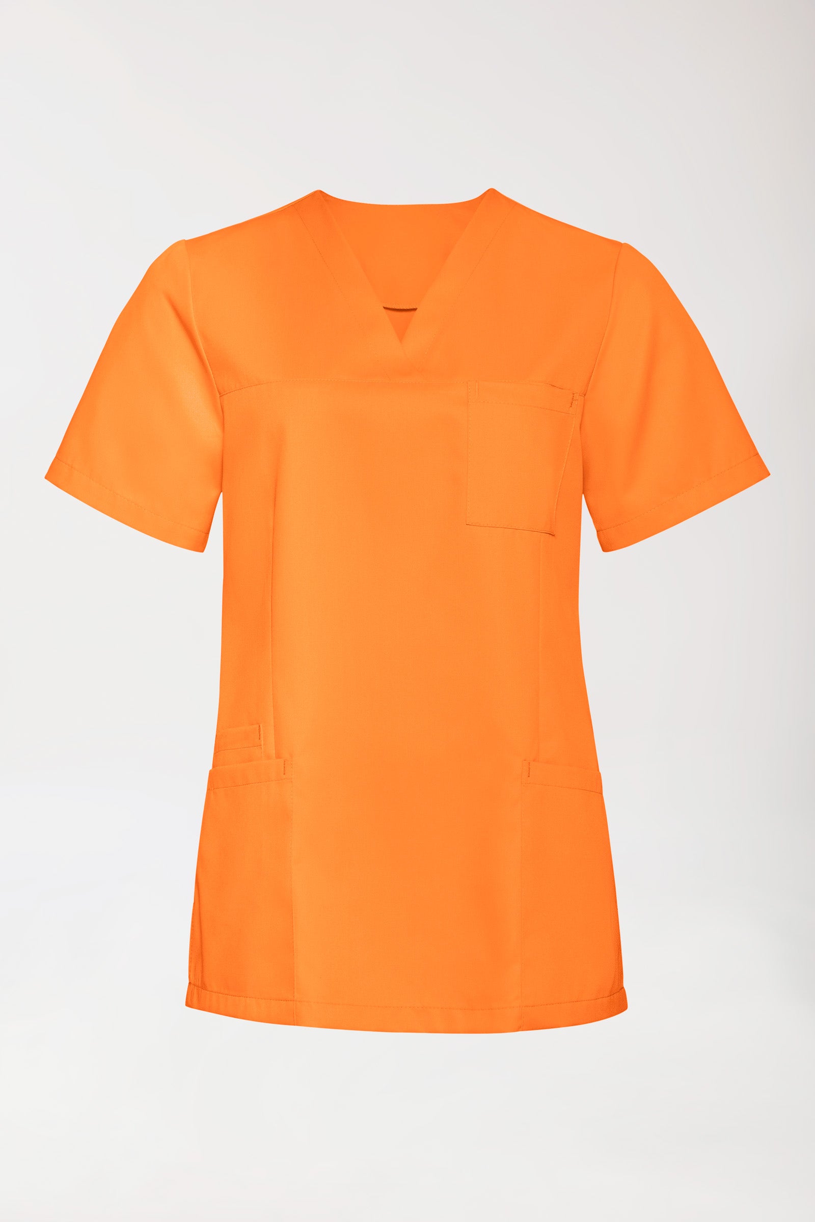 TENCEL™ oversteektuniek dames - V-hals briljant oranje, Voorzijde view