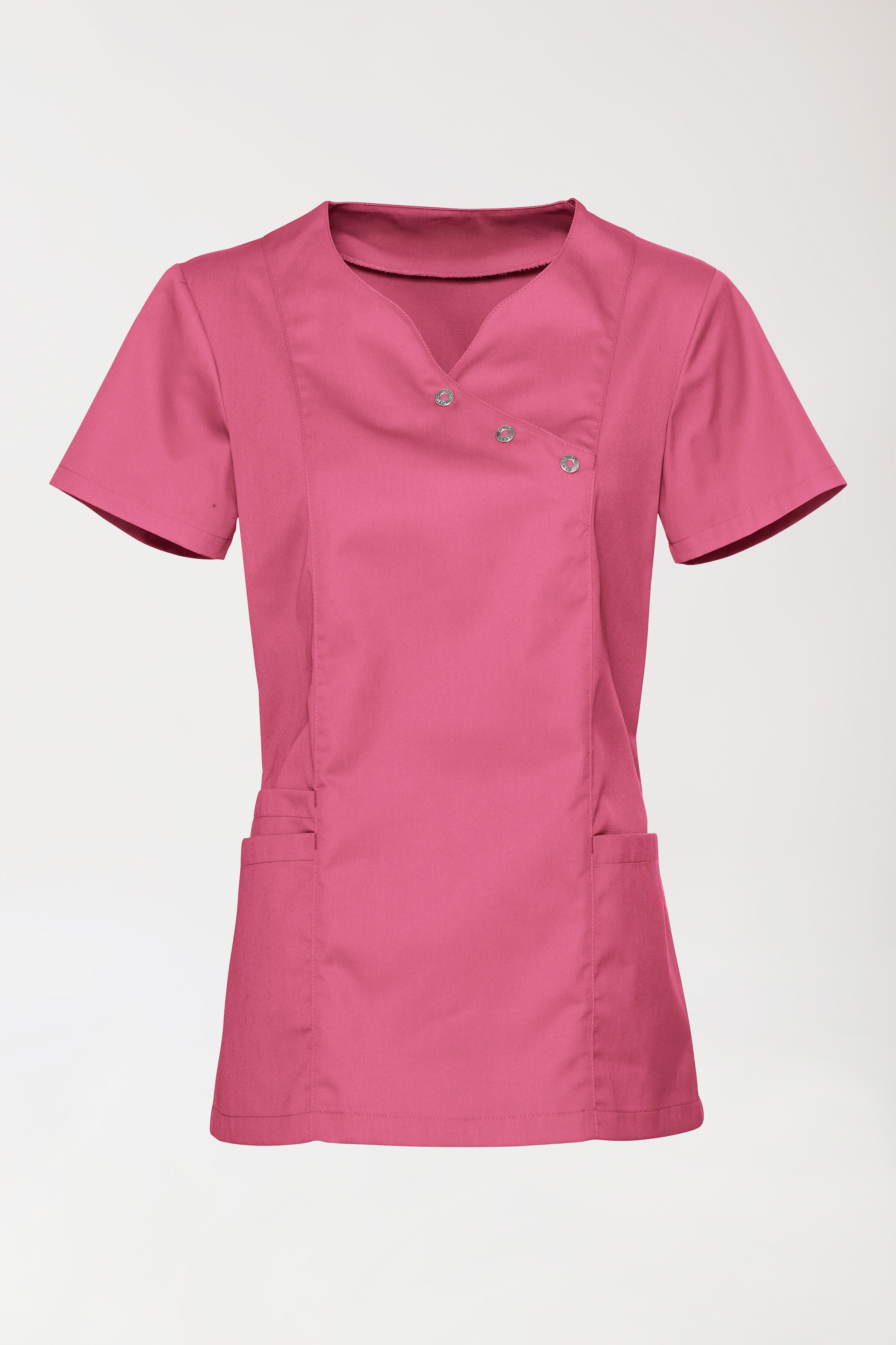 oversteektuniek dames - stretch oud rose, Voorzijde view