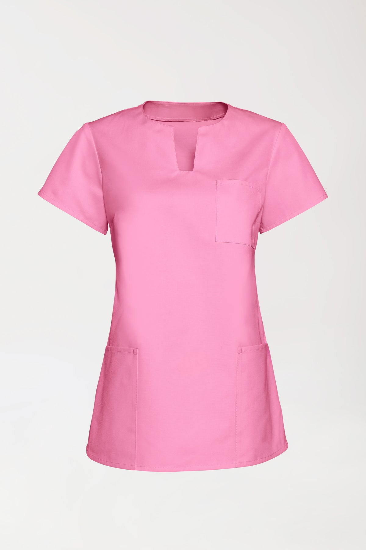 JUST STRONG oversteektuniek dames - hoekige hals rosy pink, Voorzijde view