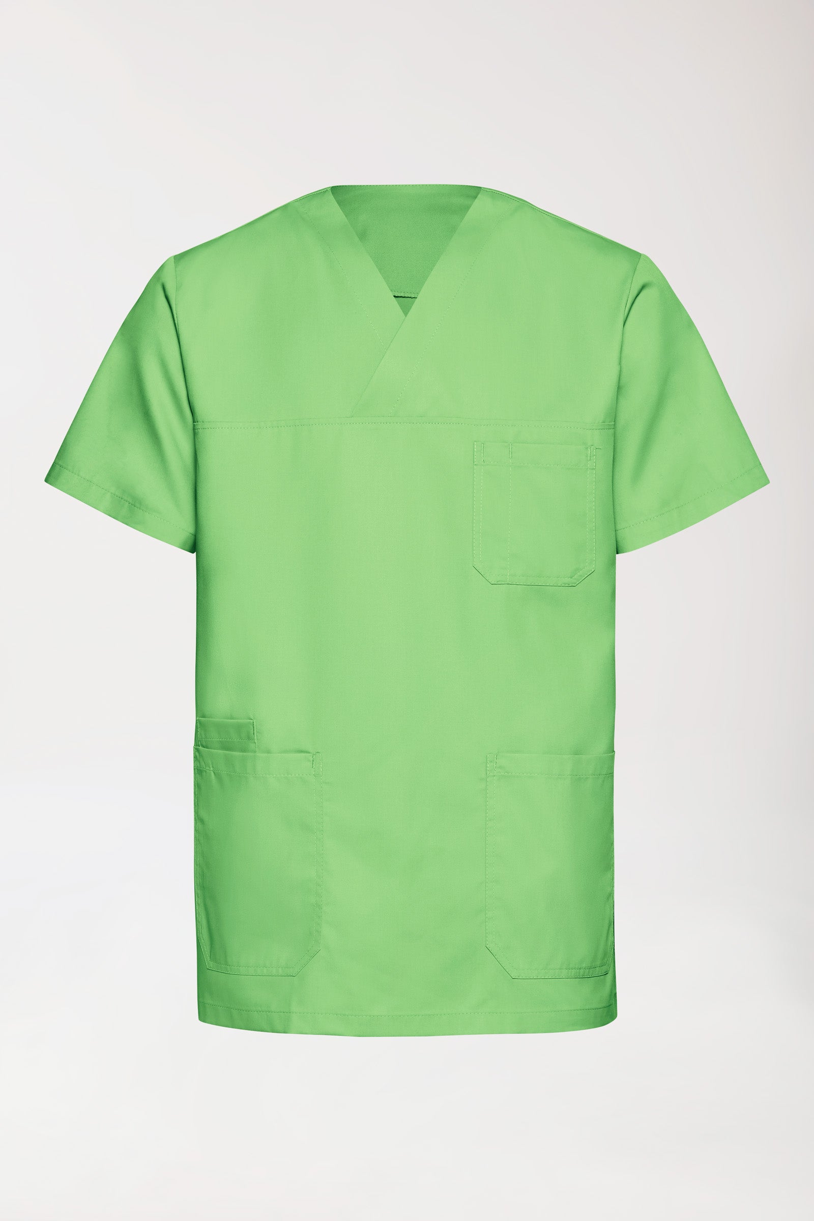 TENCEL™ oversteektuniek heren - V-hals appelgroen, Voorzijde view