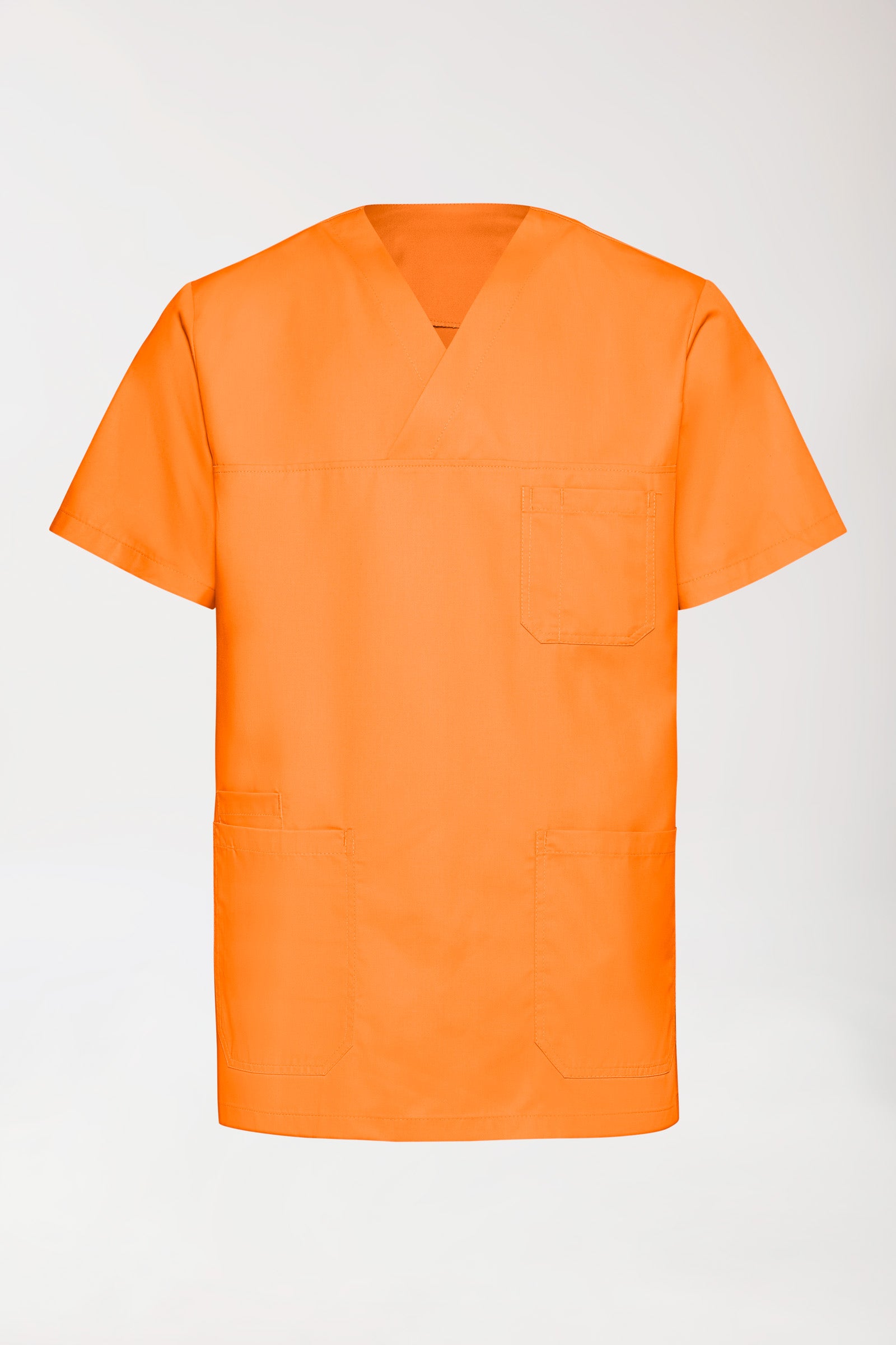 TENCEL™ oversteektuniek heren - V-hals briljant oranje, Voorzijde view