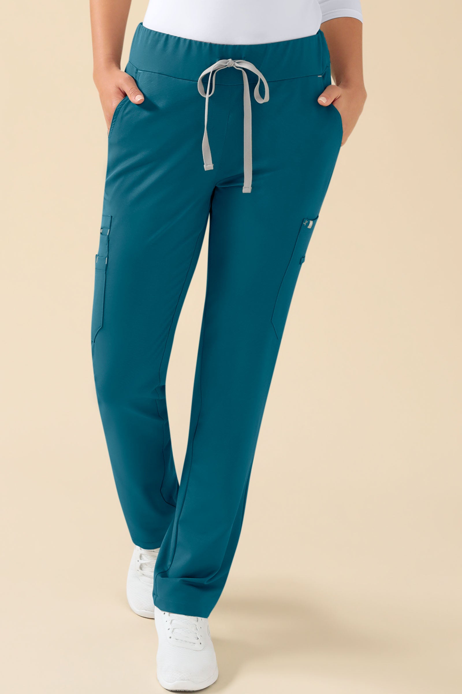 KAERE broek dames - met beenzak petrol