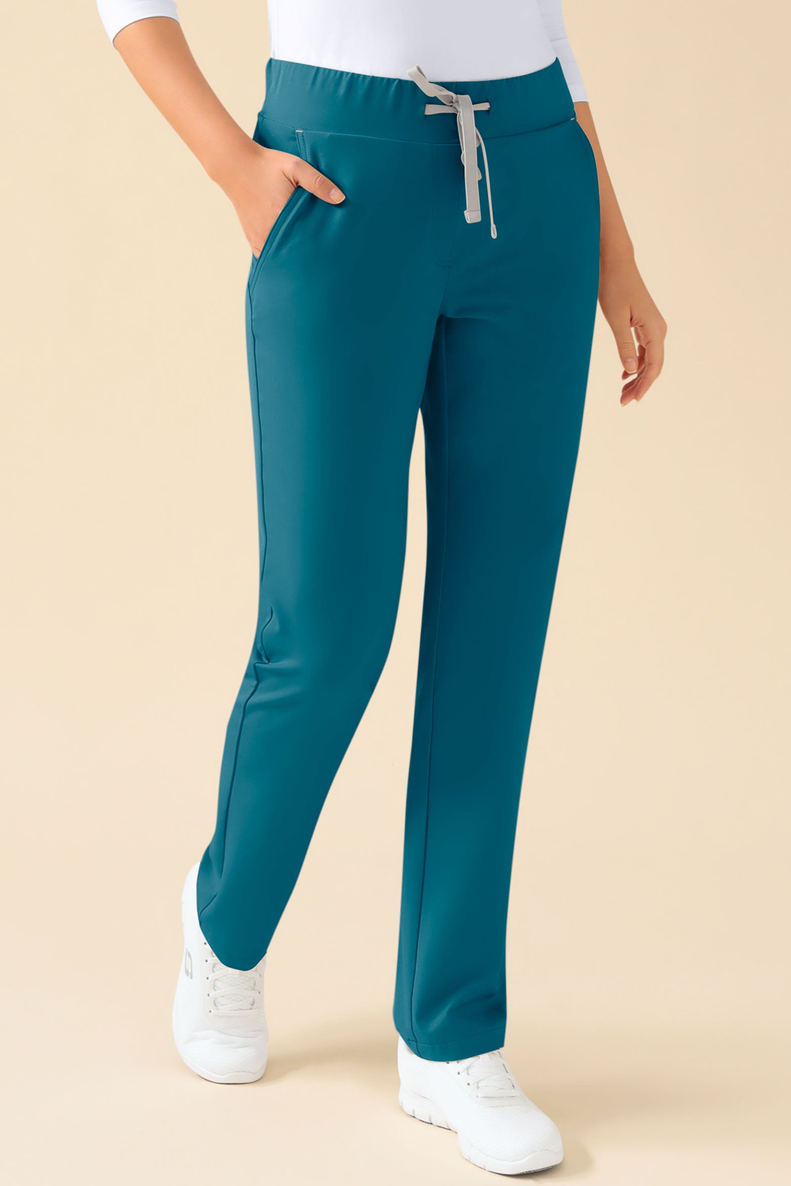 KAERE broek dames - zonder beenzak petrol, Voorzijde view