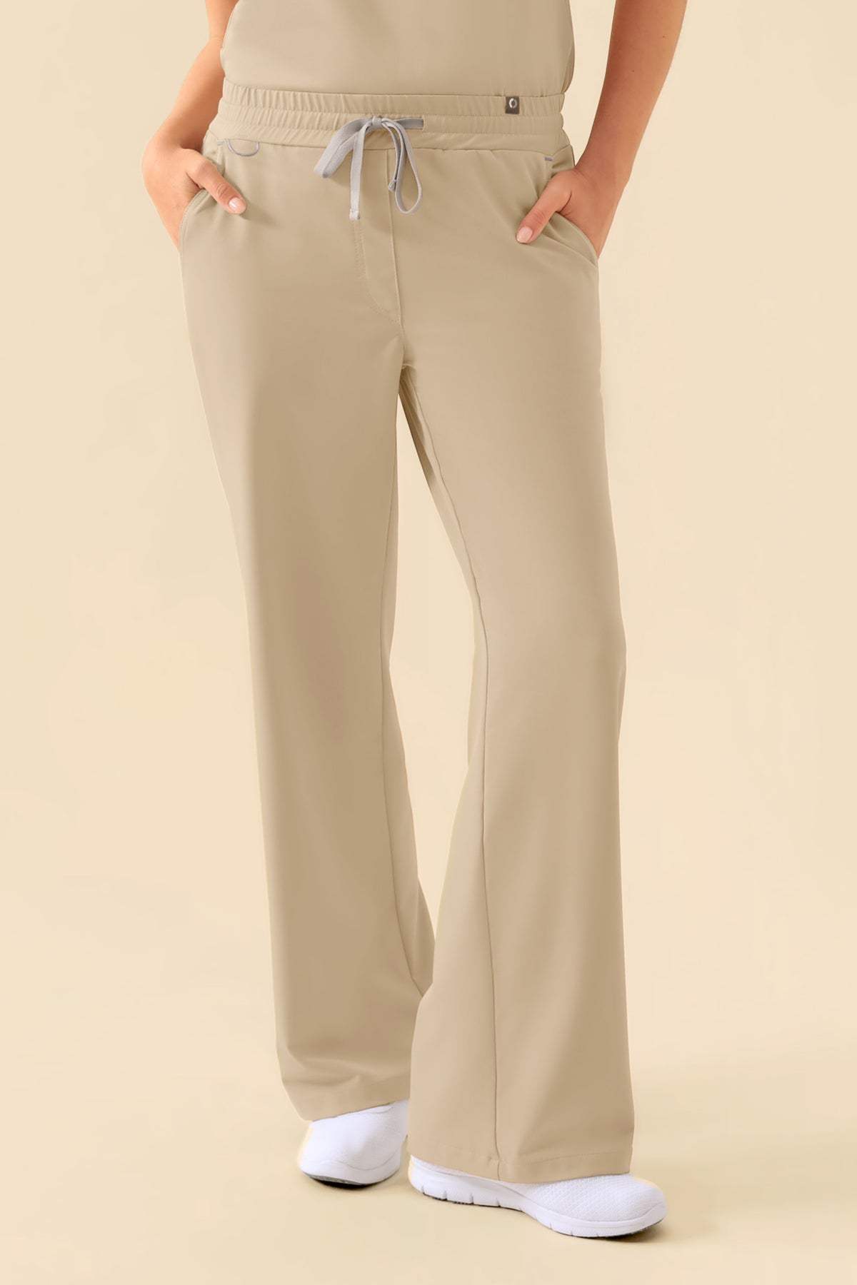 KAERE broek dames - wijd been zand