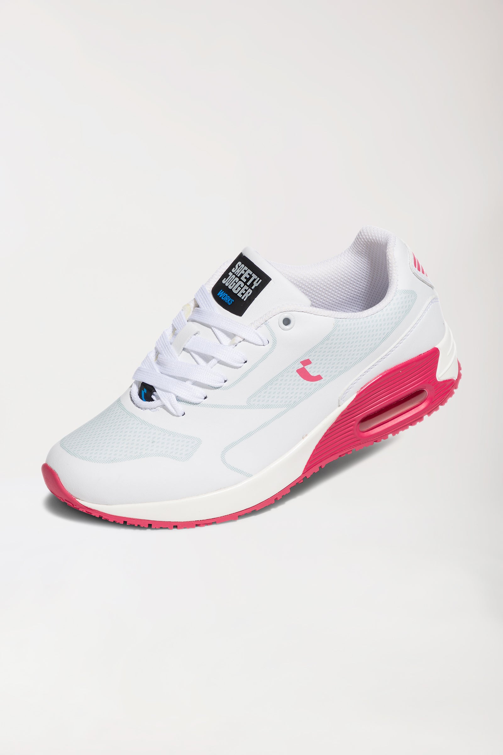 Dames beroepsschoen wit/lipstick