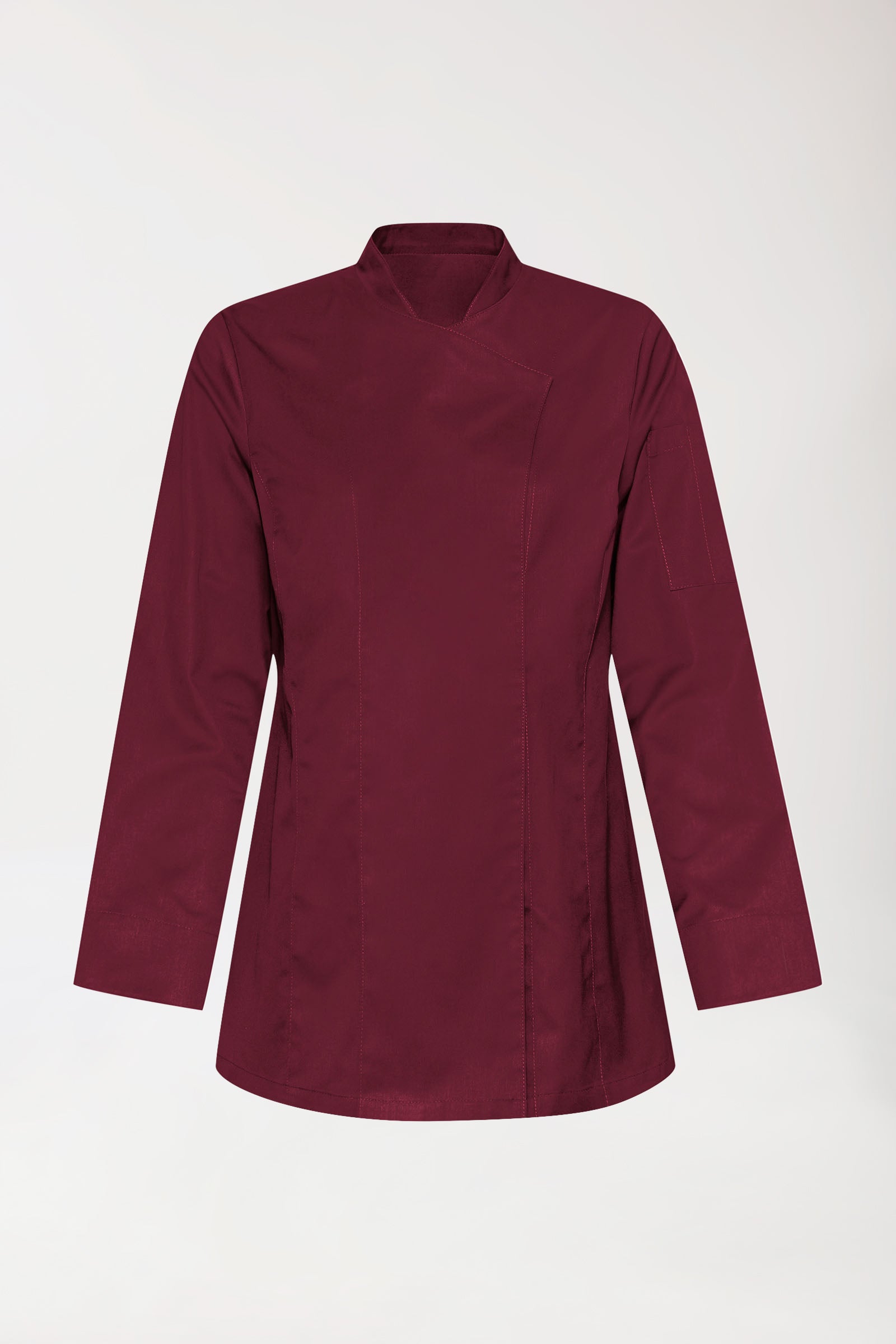 Gastro koksjas dames - 1/1 mouw bordeaux, Voorzijde view
