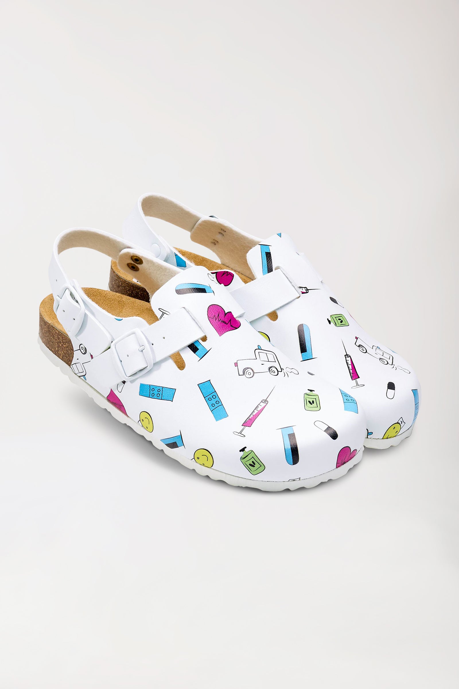 Dames muil-kurkvoetbed-hielriemen- bont