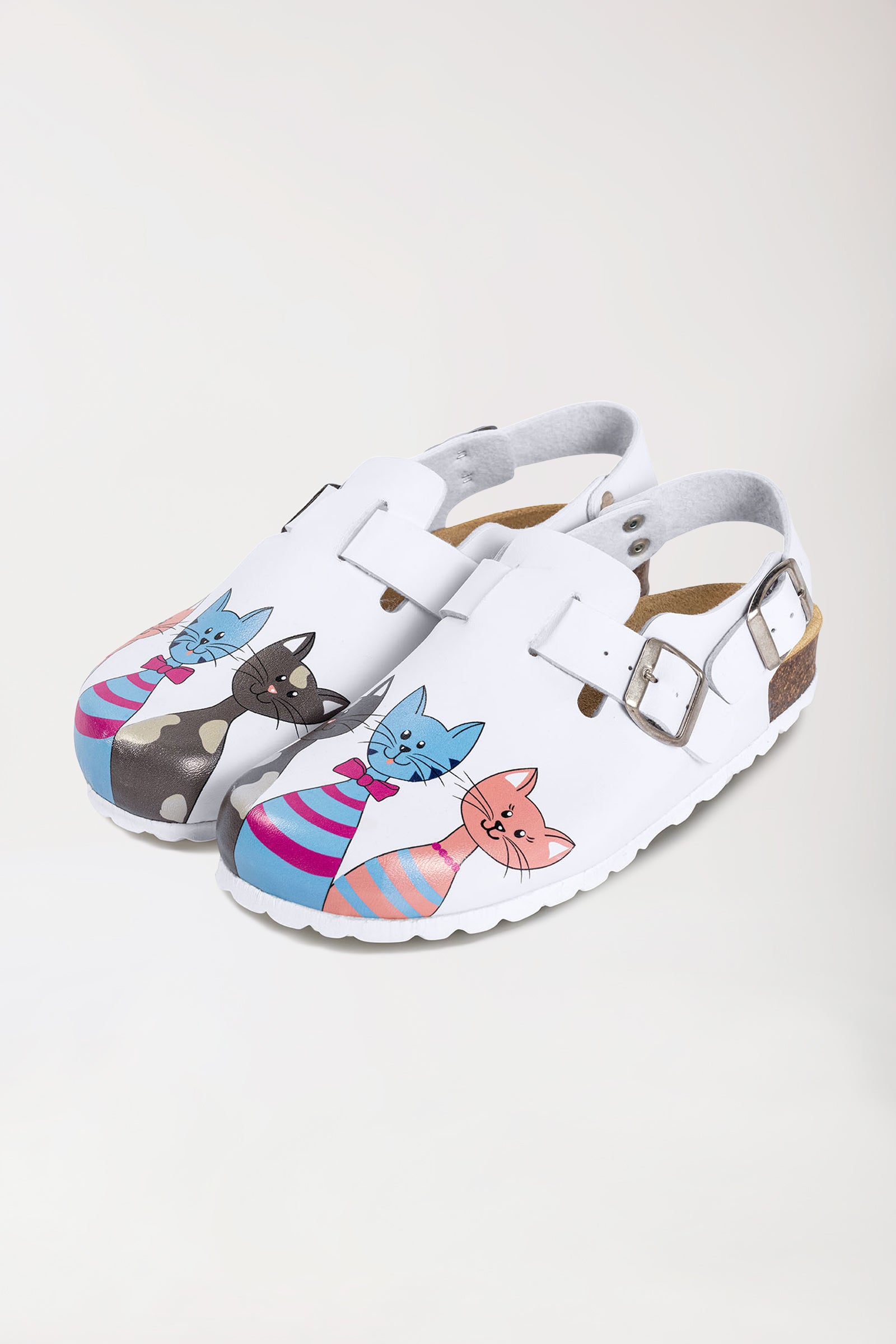 Dames muil wit/perzikrose/blauw