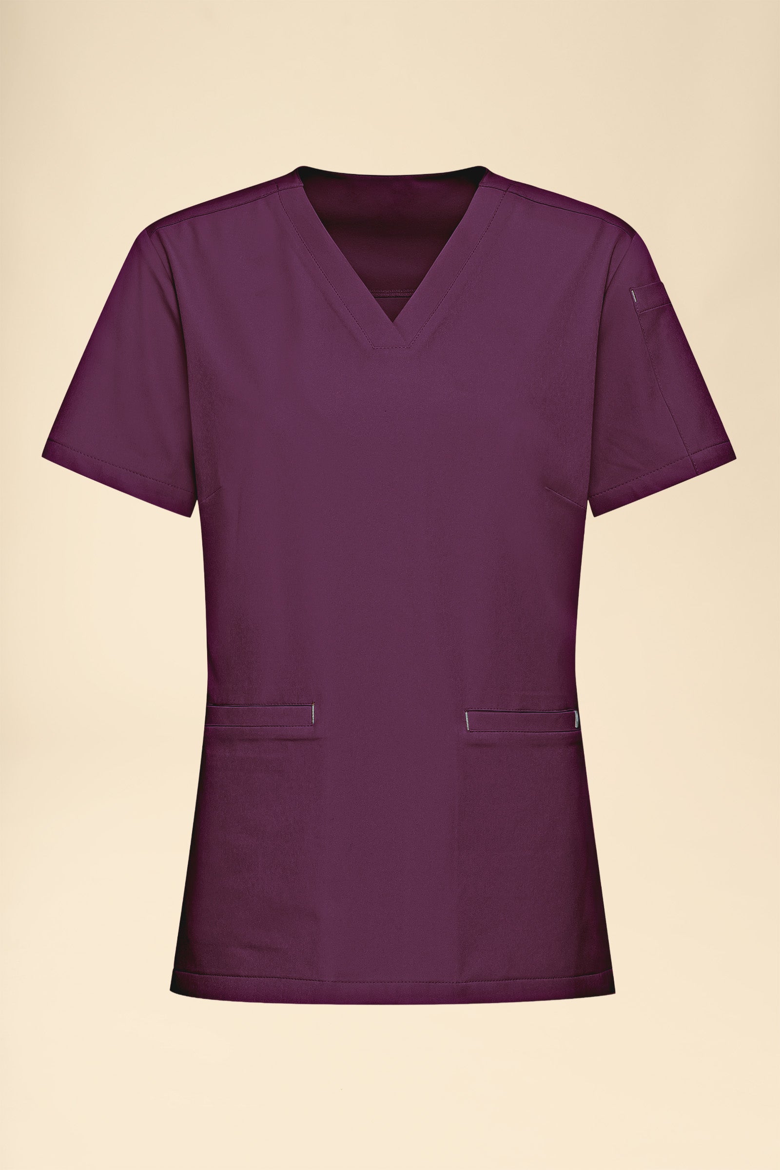 KAERE oversteektuniek dames - V-hals pruimen, Voorzijde view