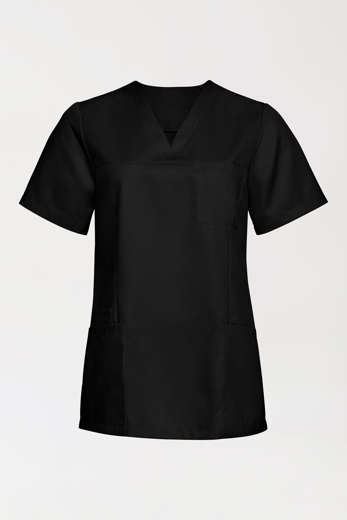 TENCEL™ oversteektuniek dames - V-hals zwart, Voorzijde view