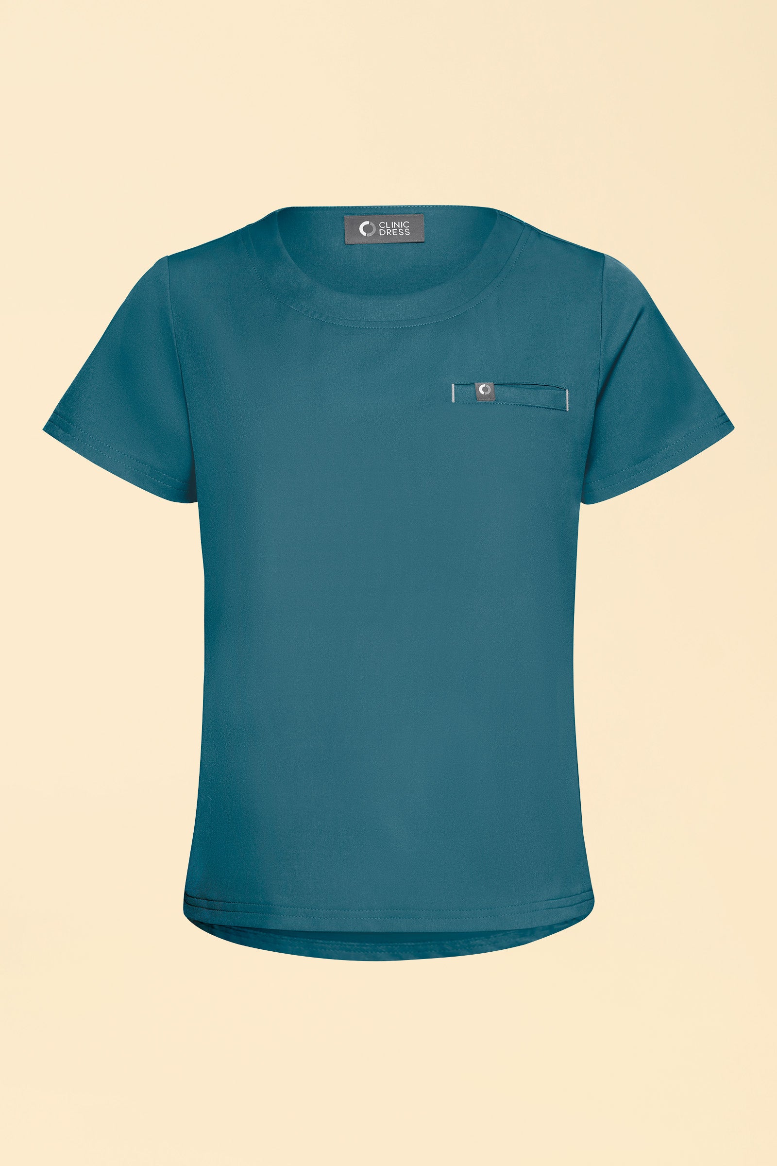 KAERE shirt dames - ronde hals petrol, Voorzijde view
