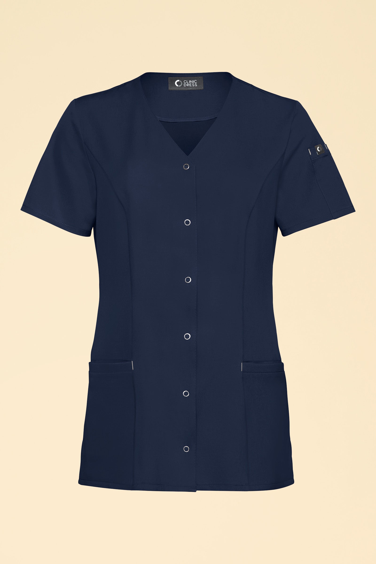 KAERE tuniek dames - drukknoopsluiting navy, Voorzijde view