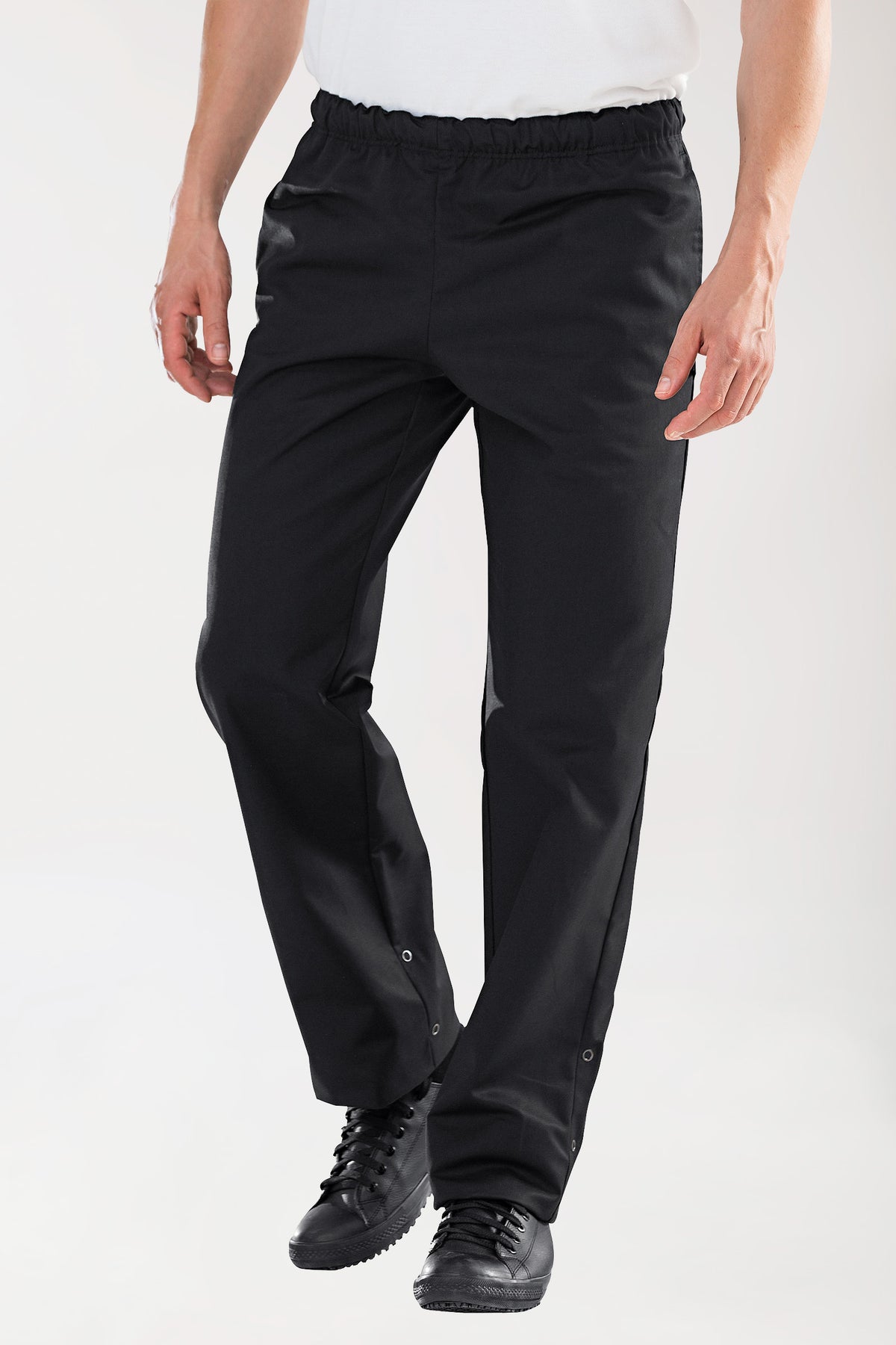 Gastro broek heren - elastische tailleband zwart