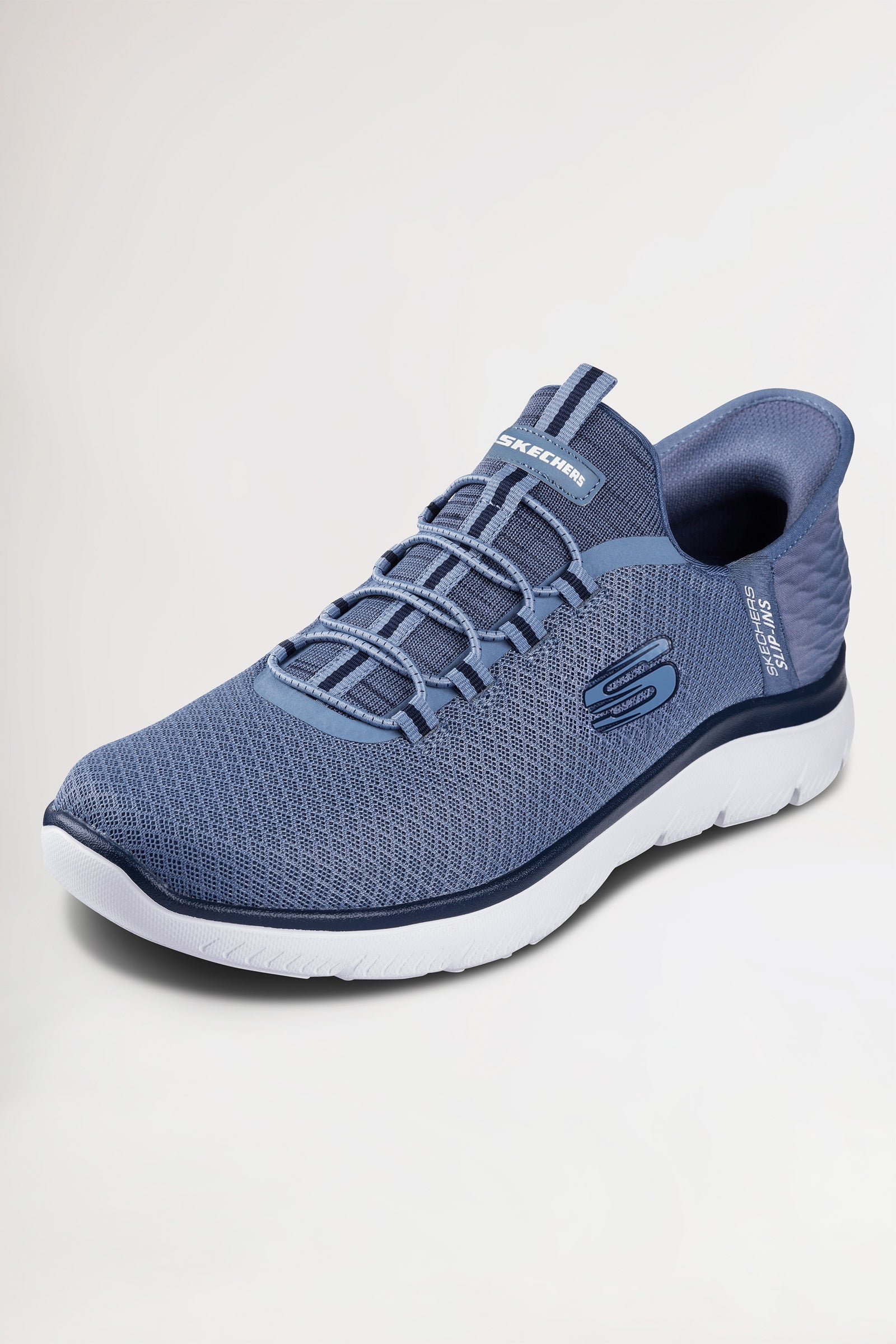 Herensneaker-SKECHERS Slip-ins-blauw