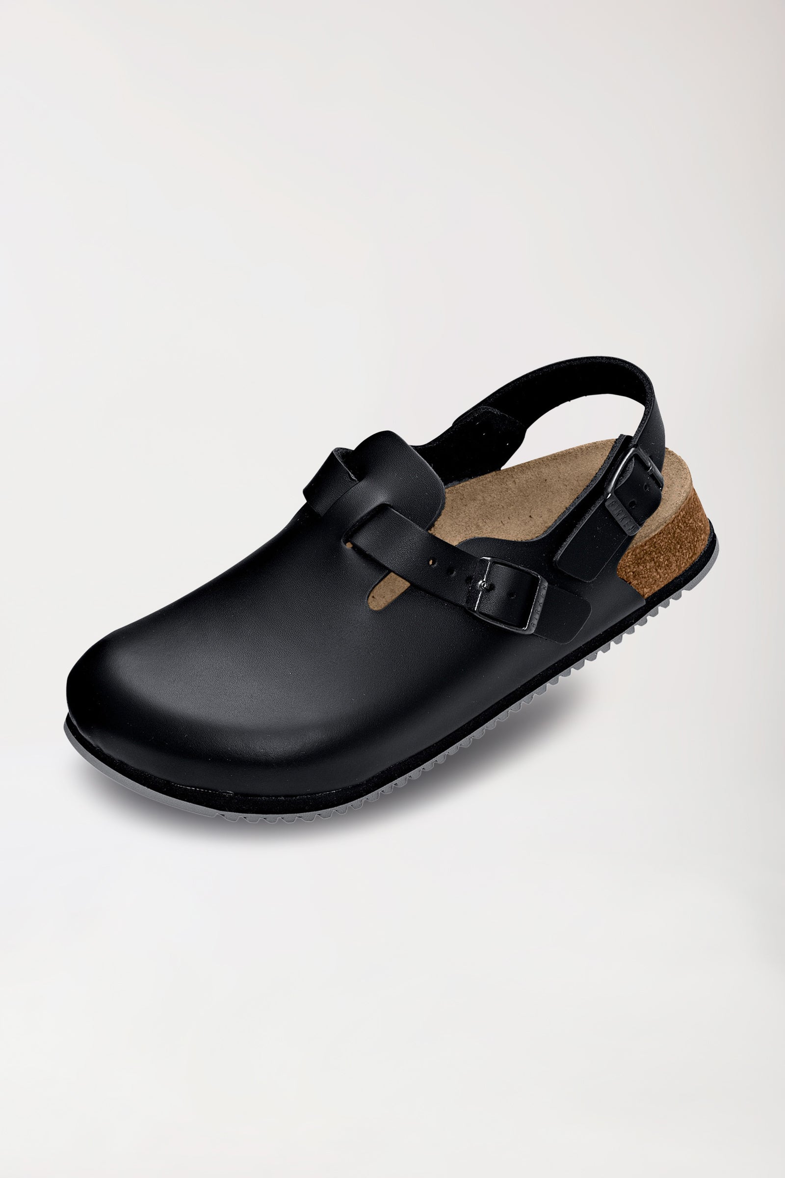 Birkenstock Unisex beroepsmuil-leder- zwart