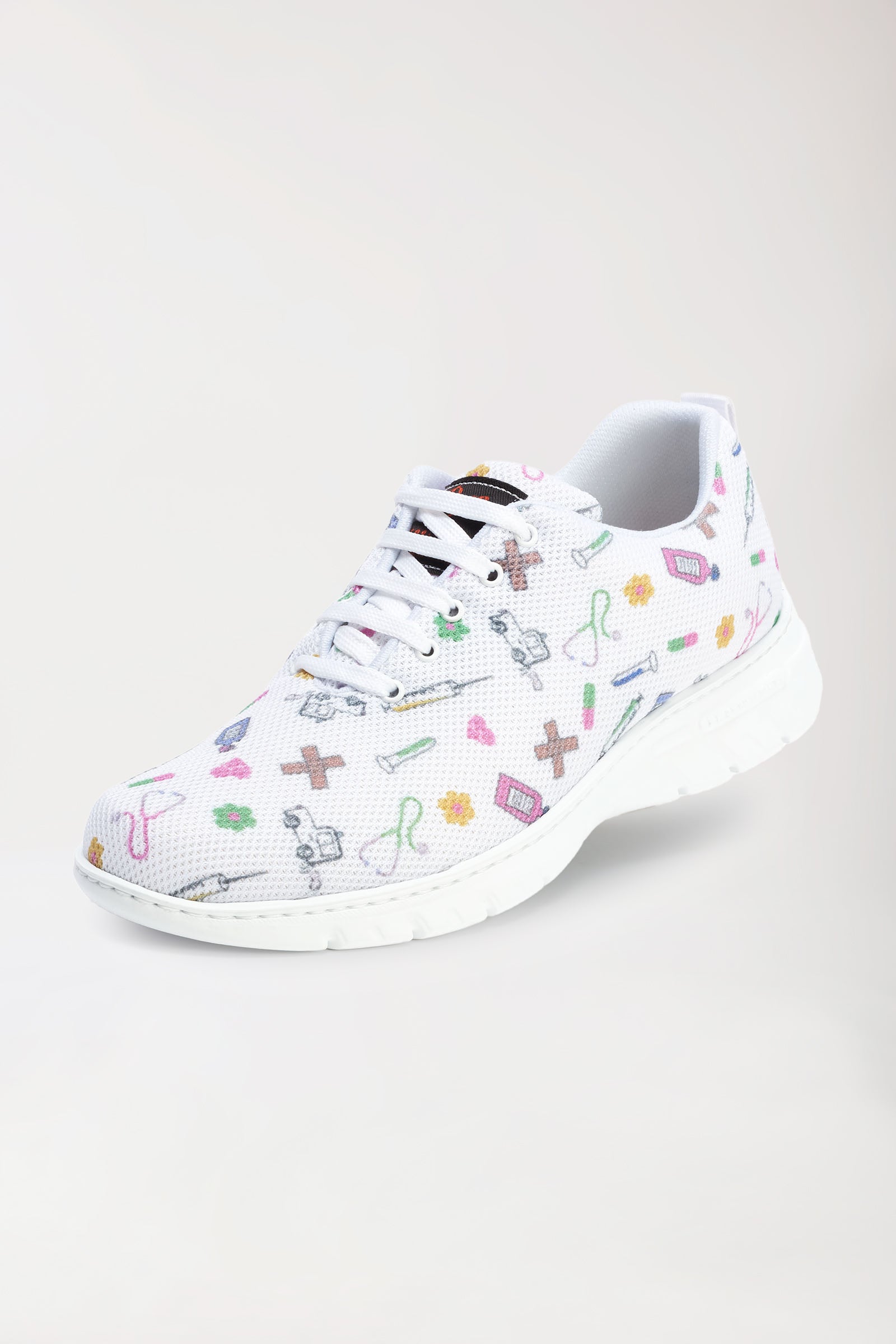 Unisex beroepsschoen wit/bont