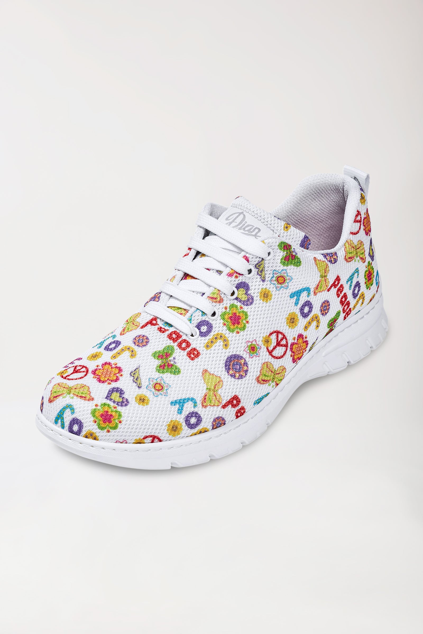 Unisex beroepsschoen wit/oranje/groen