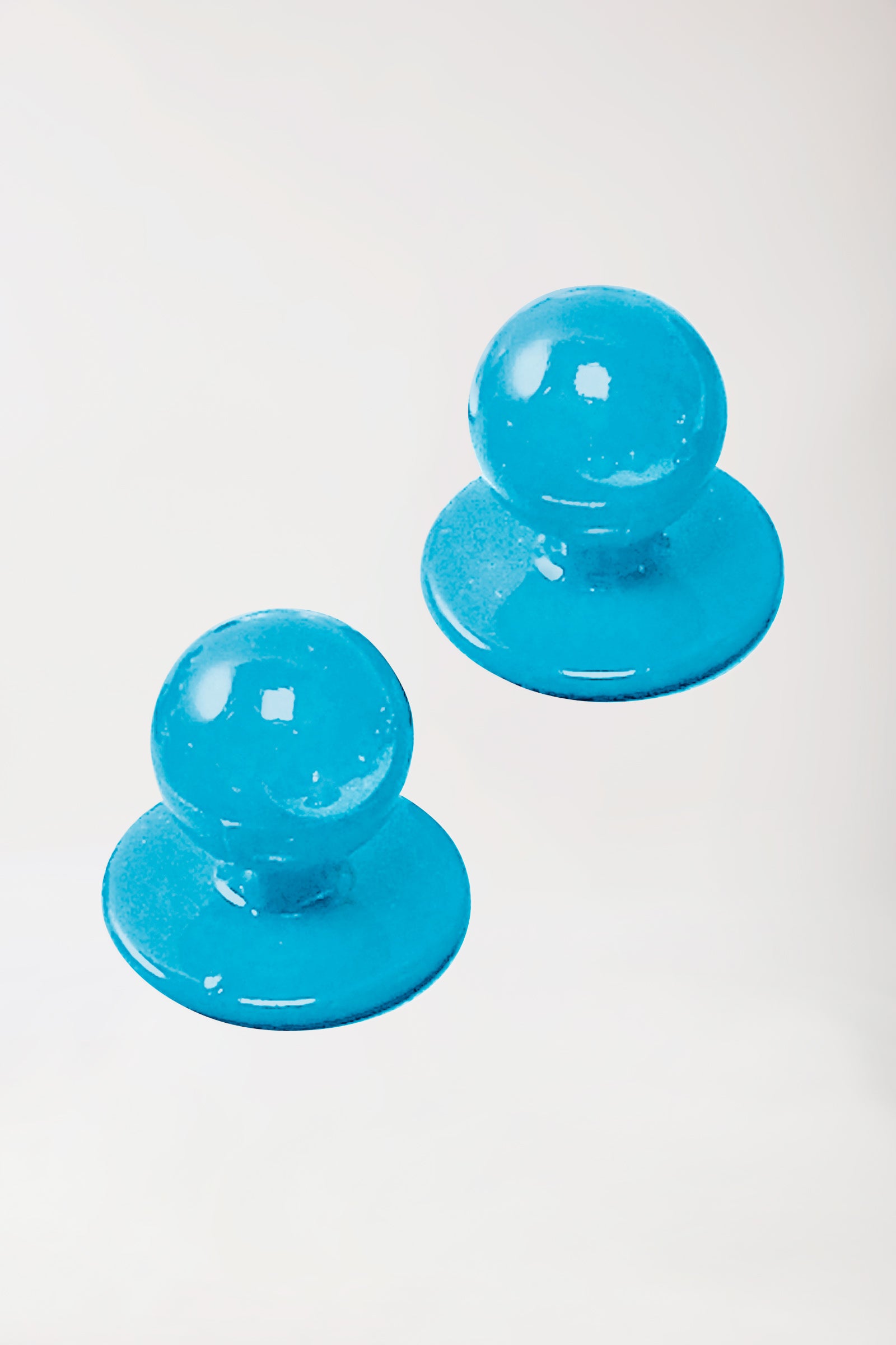 Gastro kogelknopen unisex - 12 stuks turquoise, Voorzijde view