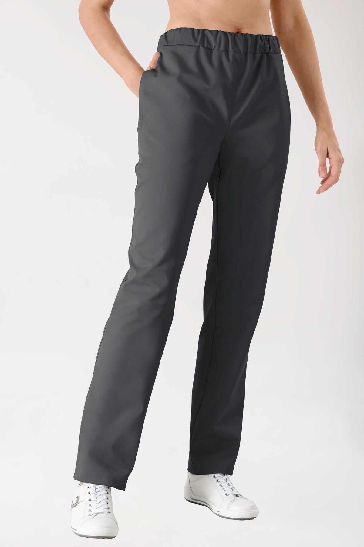 JUST STRONG broek uniseks - elastische boord antraciet, Voorzijde view