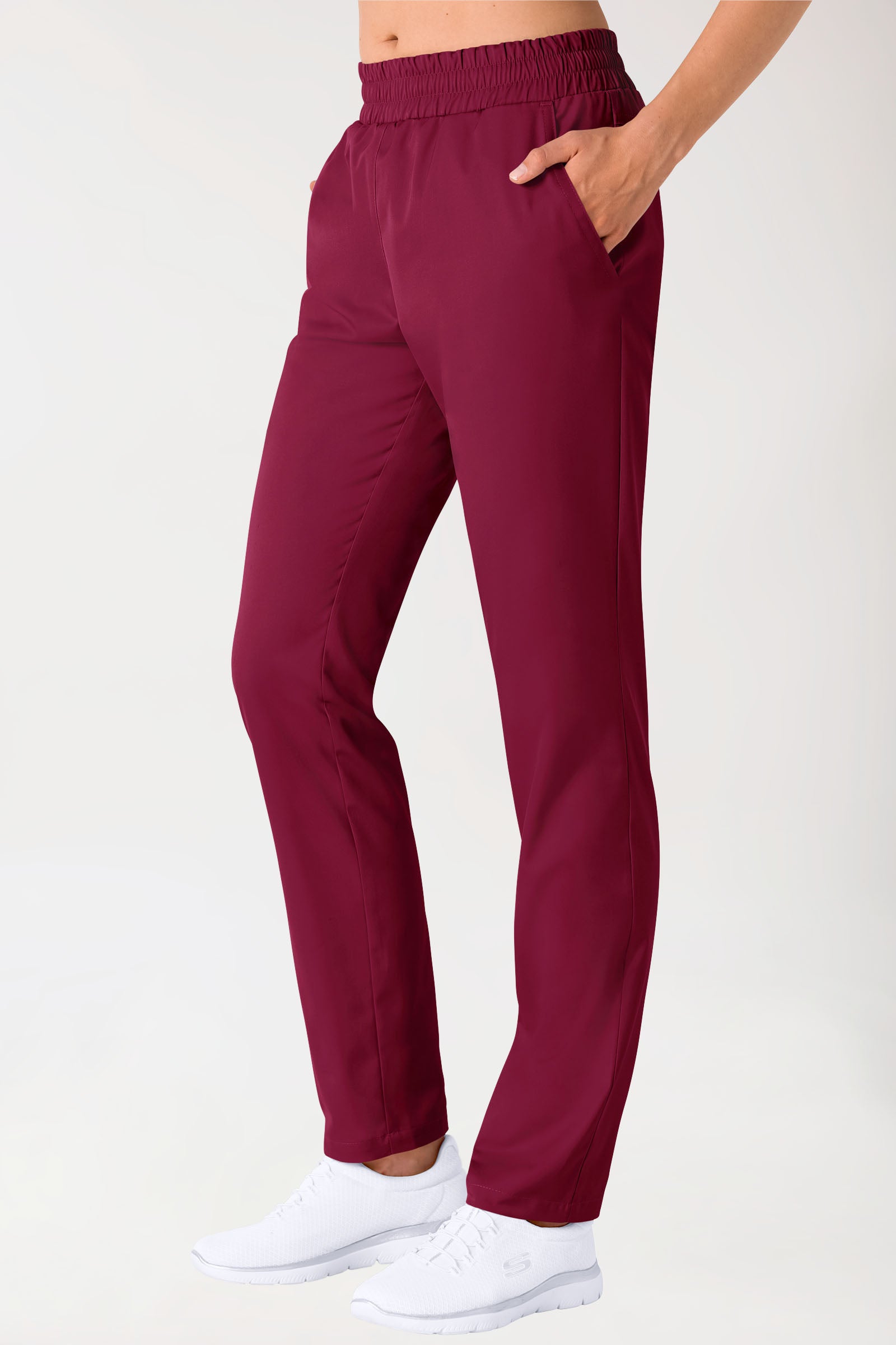 broek uniseks - hoge boord bordeaux