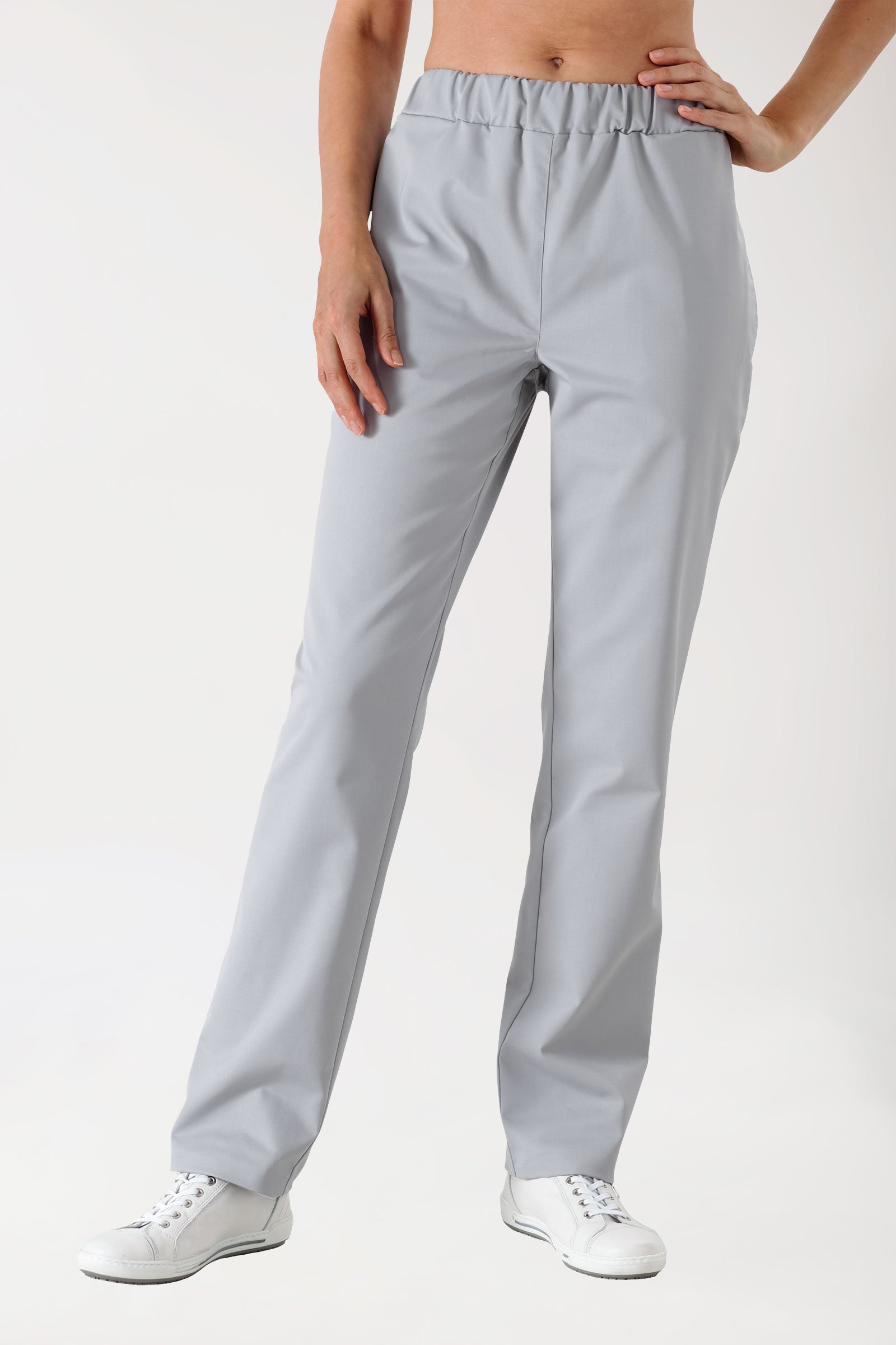 JUST STRONG broek uniseks-zijzakken-elastische boord grijs