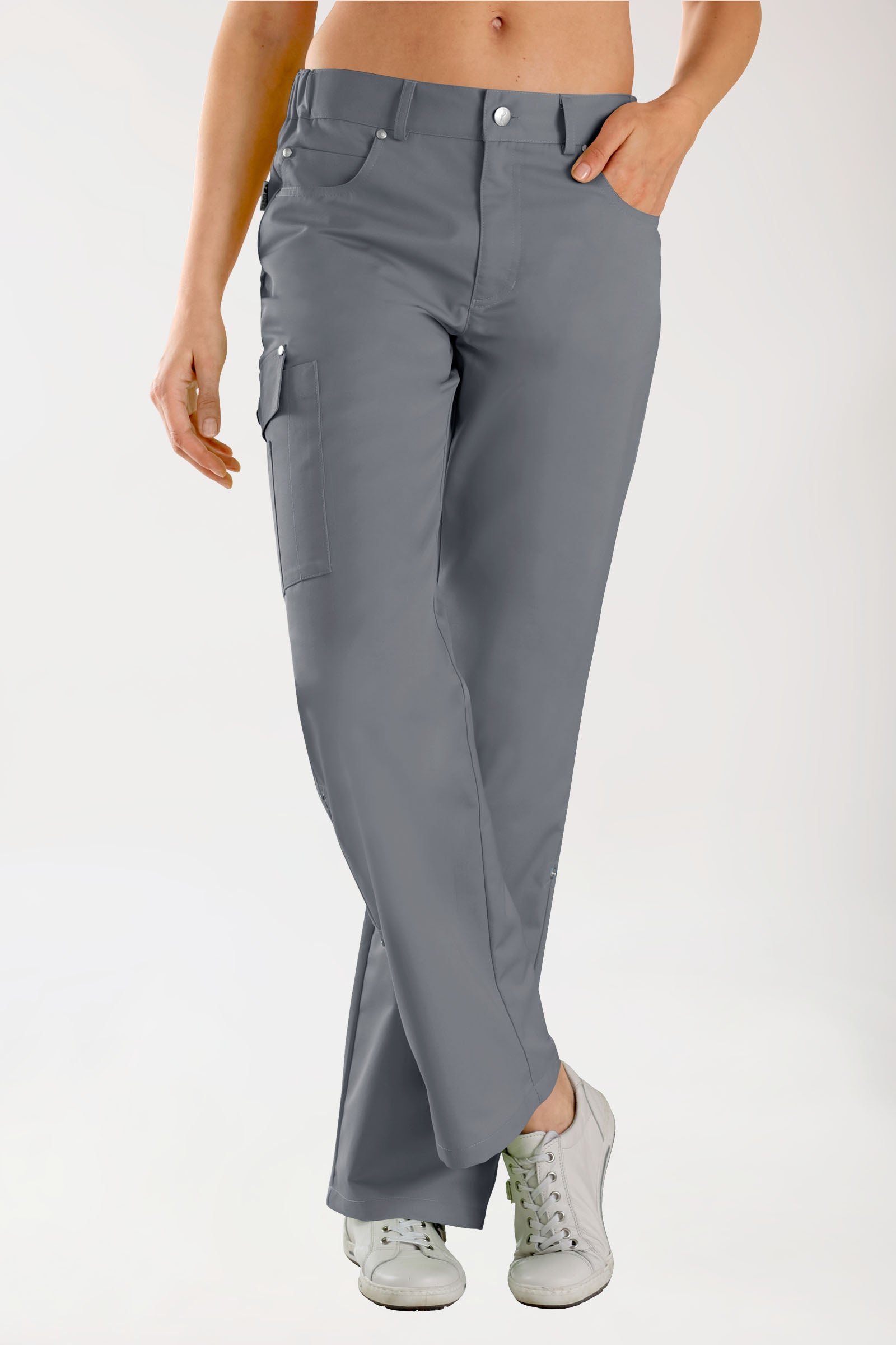 JUST STRONG broek unisex - deels elastische boord steengrijs