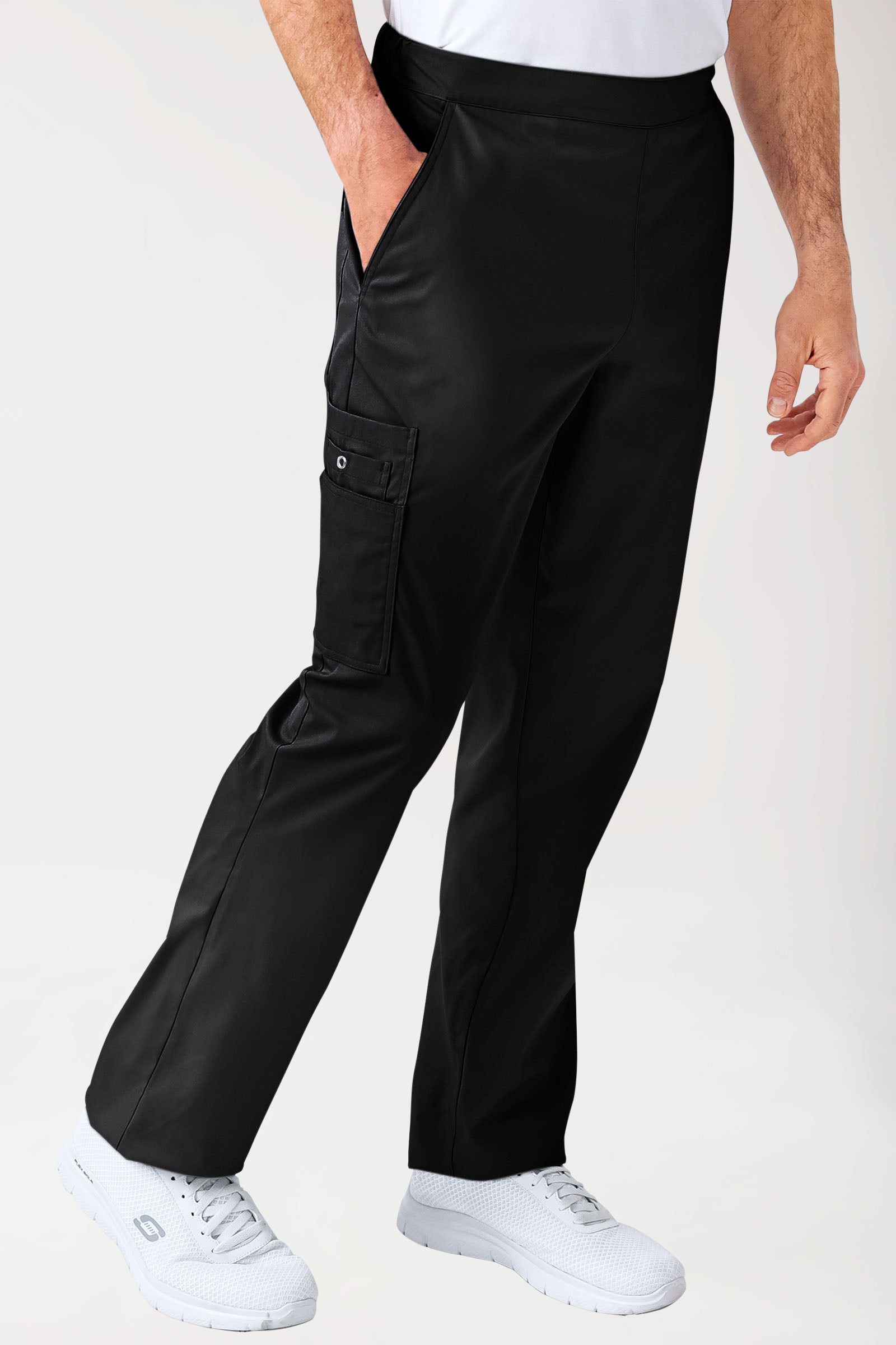 CLINIC STRETCH broek uniseks - met beenzak zwart