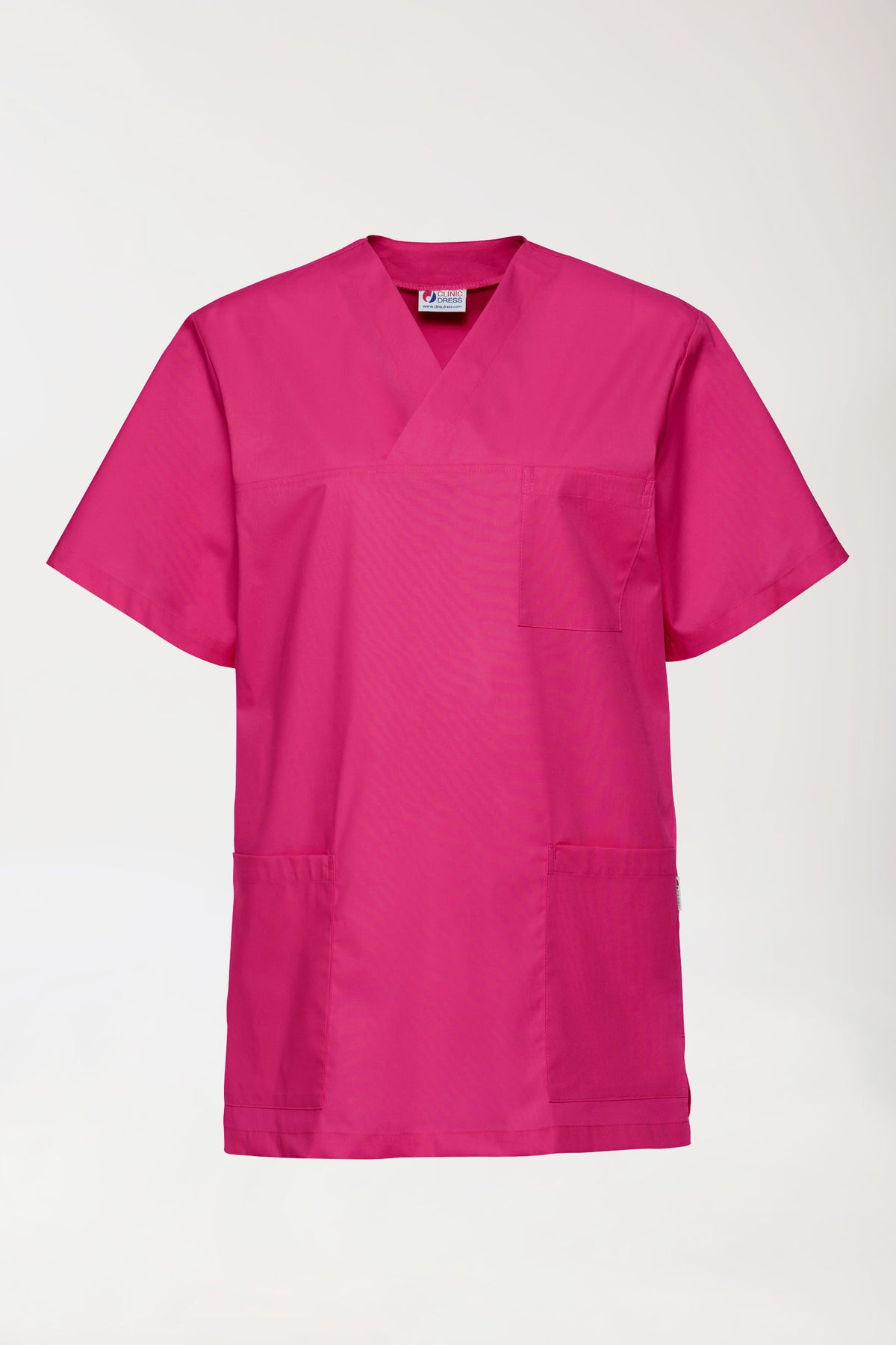 Stretch oversteektuniek unisex - V-hals pink, Voorzijde view