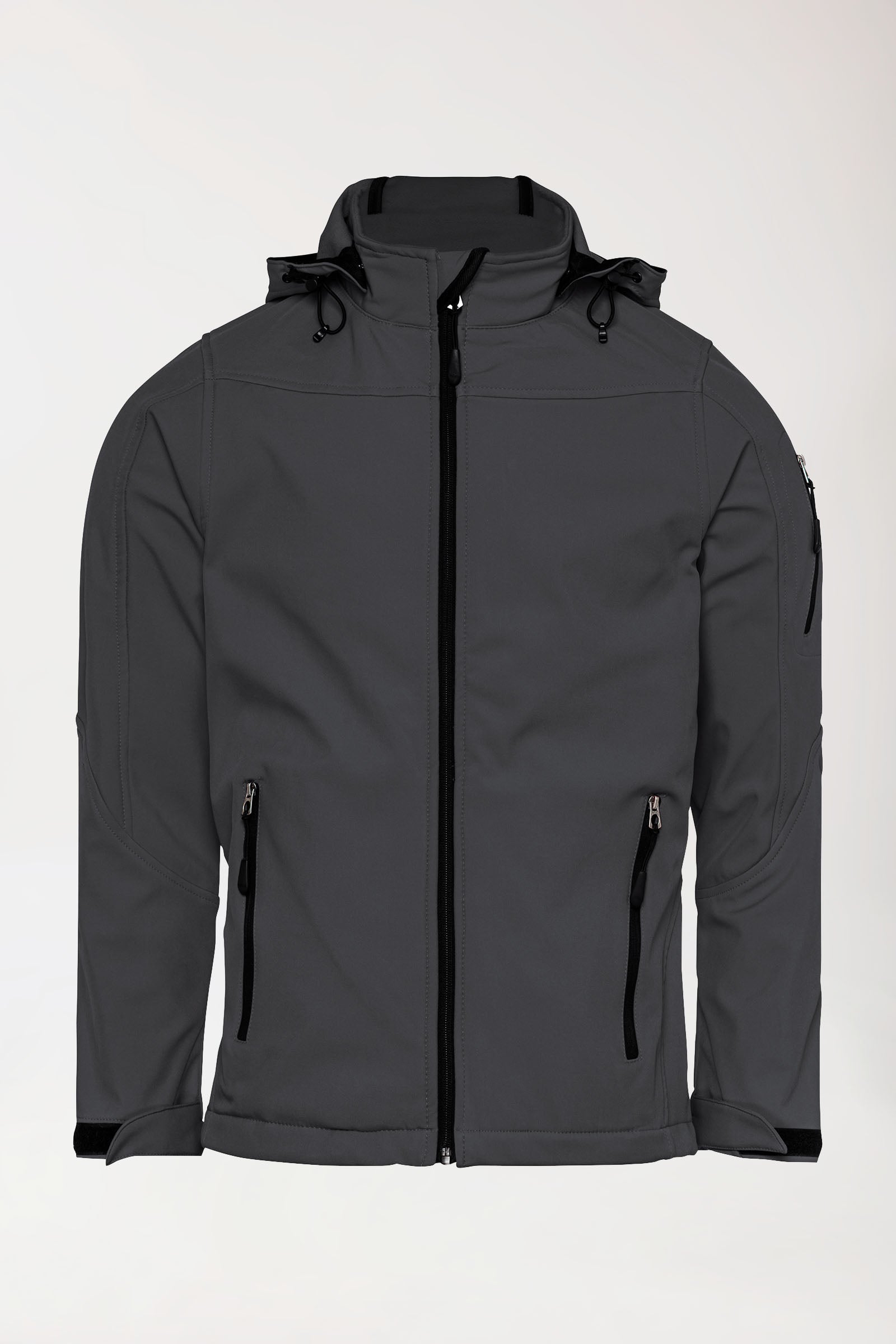 Softshell jassen unisex - met capuchon leigrijs