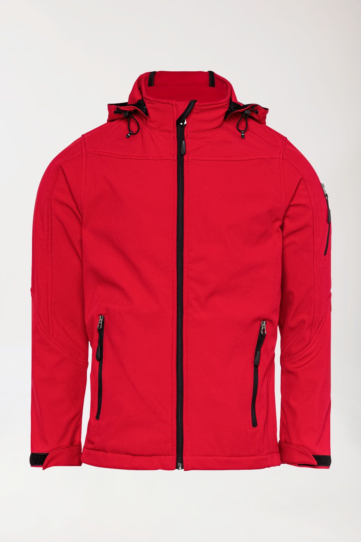 Softshell jassen unisex - met capuchon rood