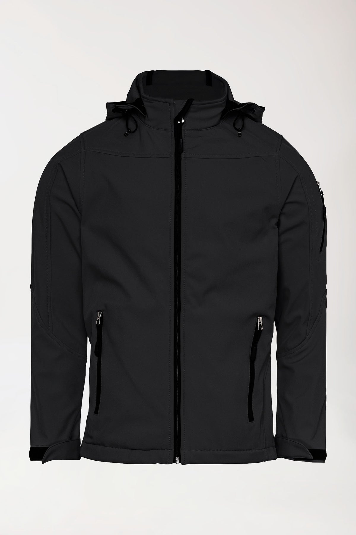 Softshell jassen unisex - met capuchon zwart