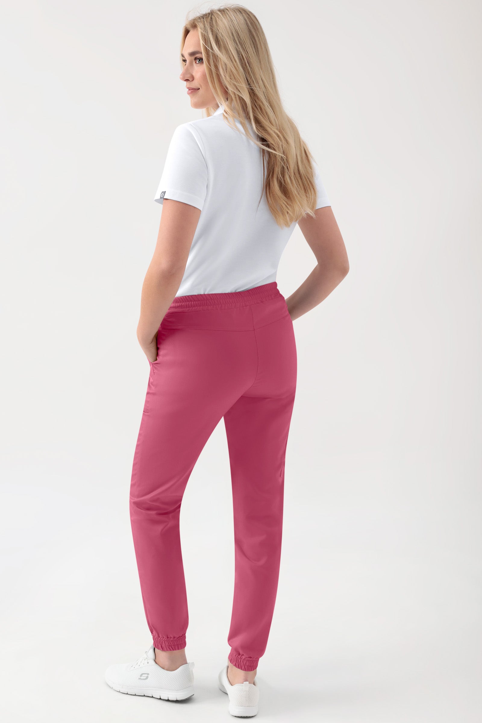 GREEN Stretch broek dames - joggingbroek style oud rose